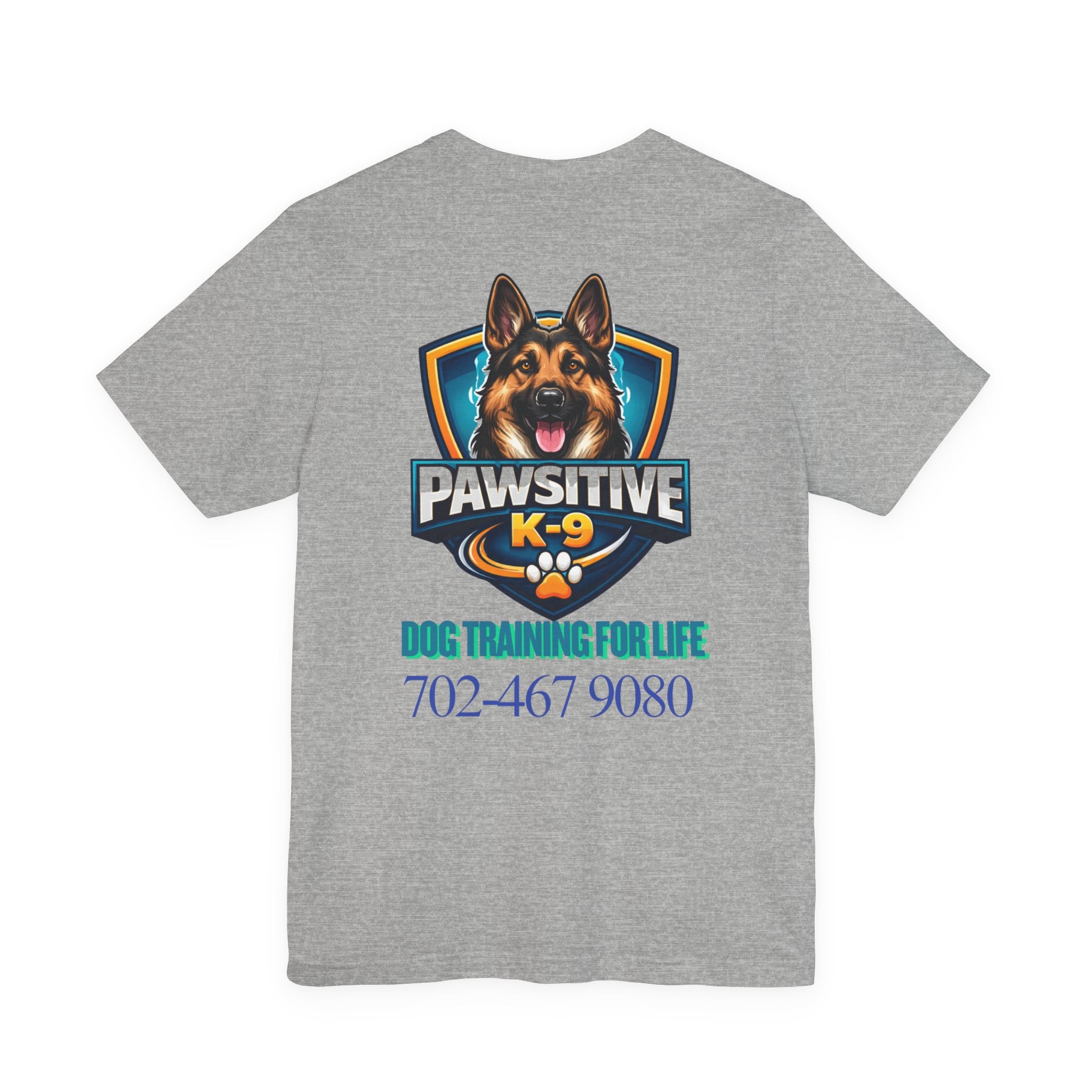 Pawsitive K-9 Dog Training Tee — "Pawsitive" Logo & Phone Number