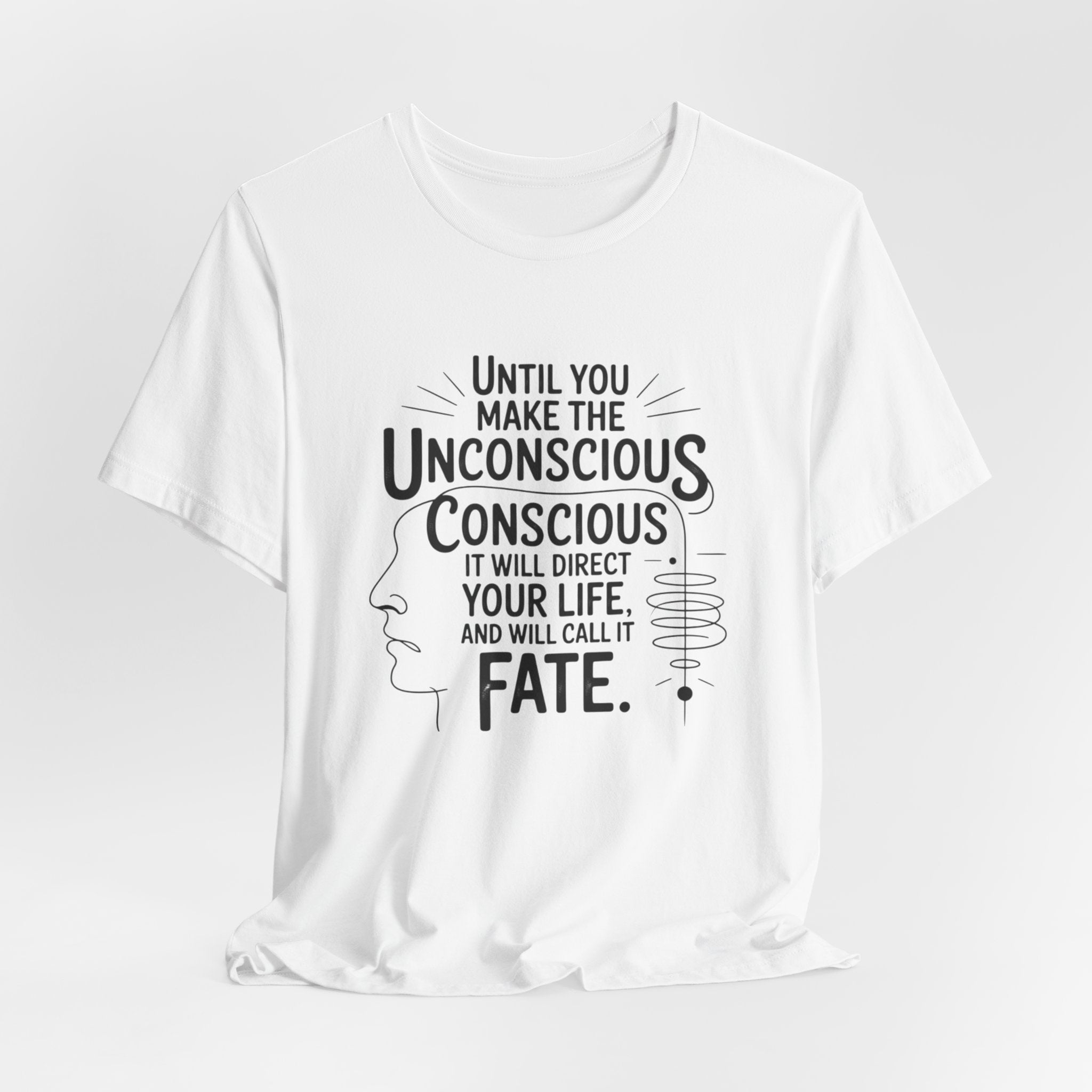 Carl Jung tee, Inspirational Quote Tee, Unisex Jersey Tee, Mindfulness T-Shirt, Motivational Shirt, Gift for Growth and Self-Discovery