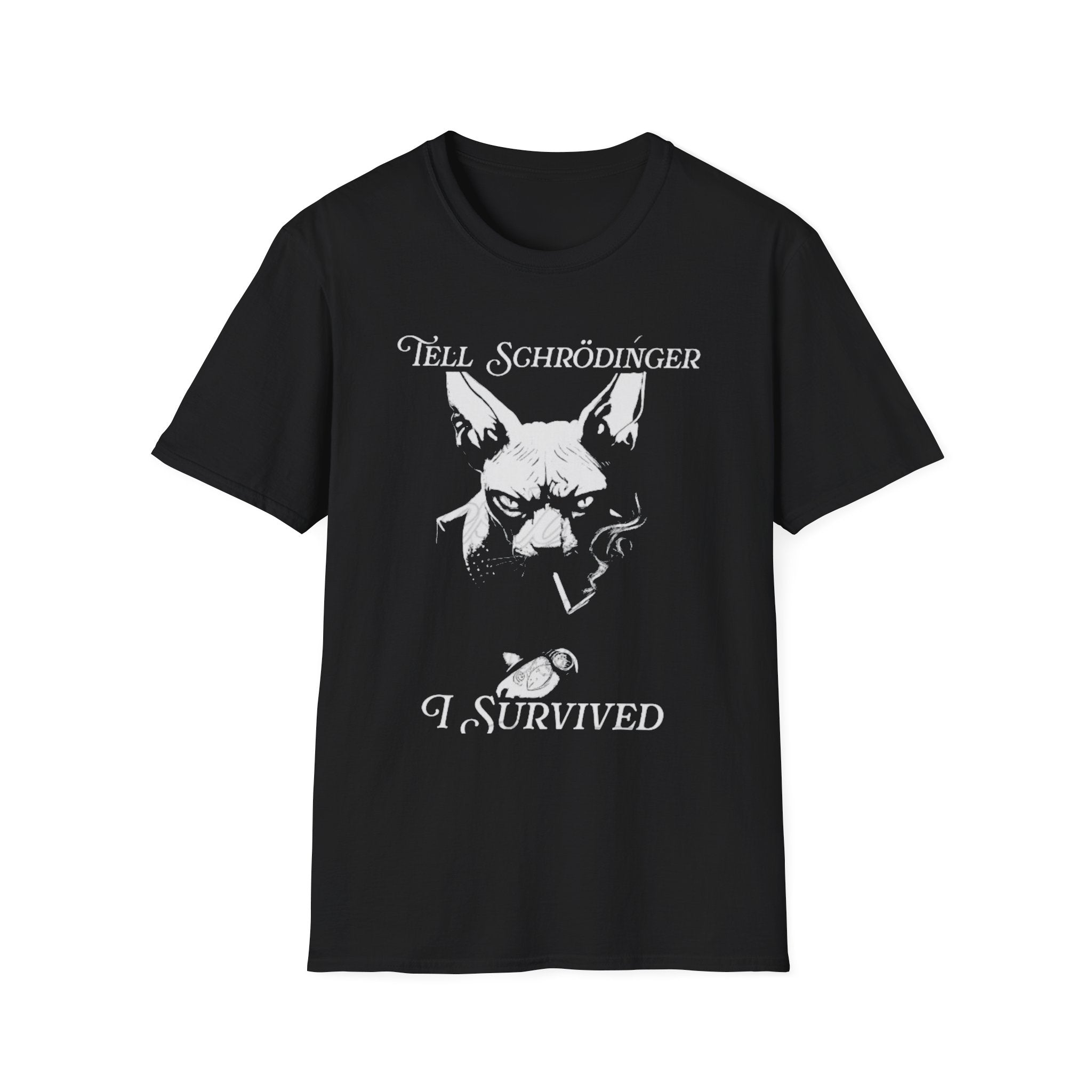 Tell Schrödinger I Survived Cat Graphic Tee