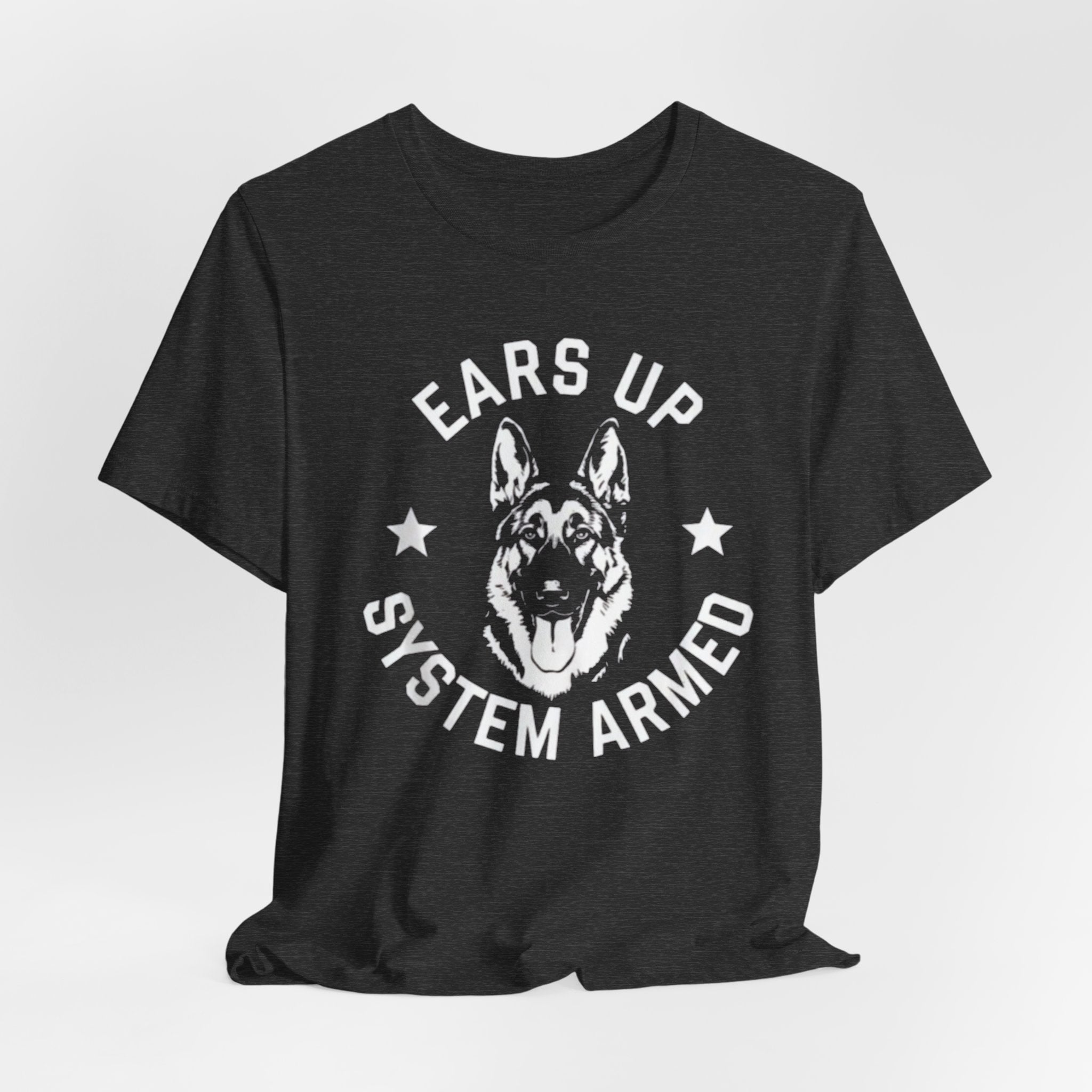 German Shepherd, Up System Armed Dog T-Shirt — Military K9 Handler Tee