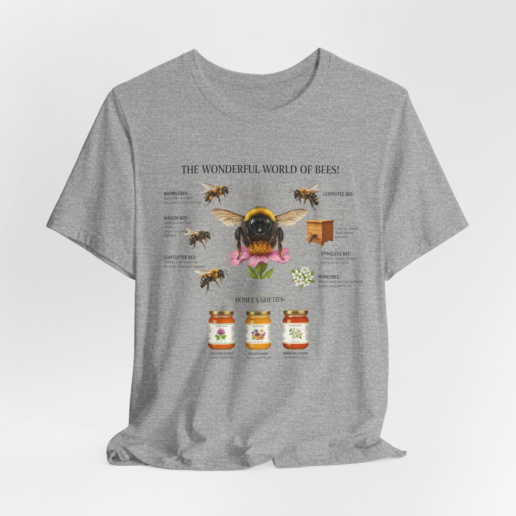 Bees T-Shirt | Bee Anatomy, Honey Jars, Pollinator Diagram