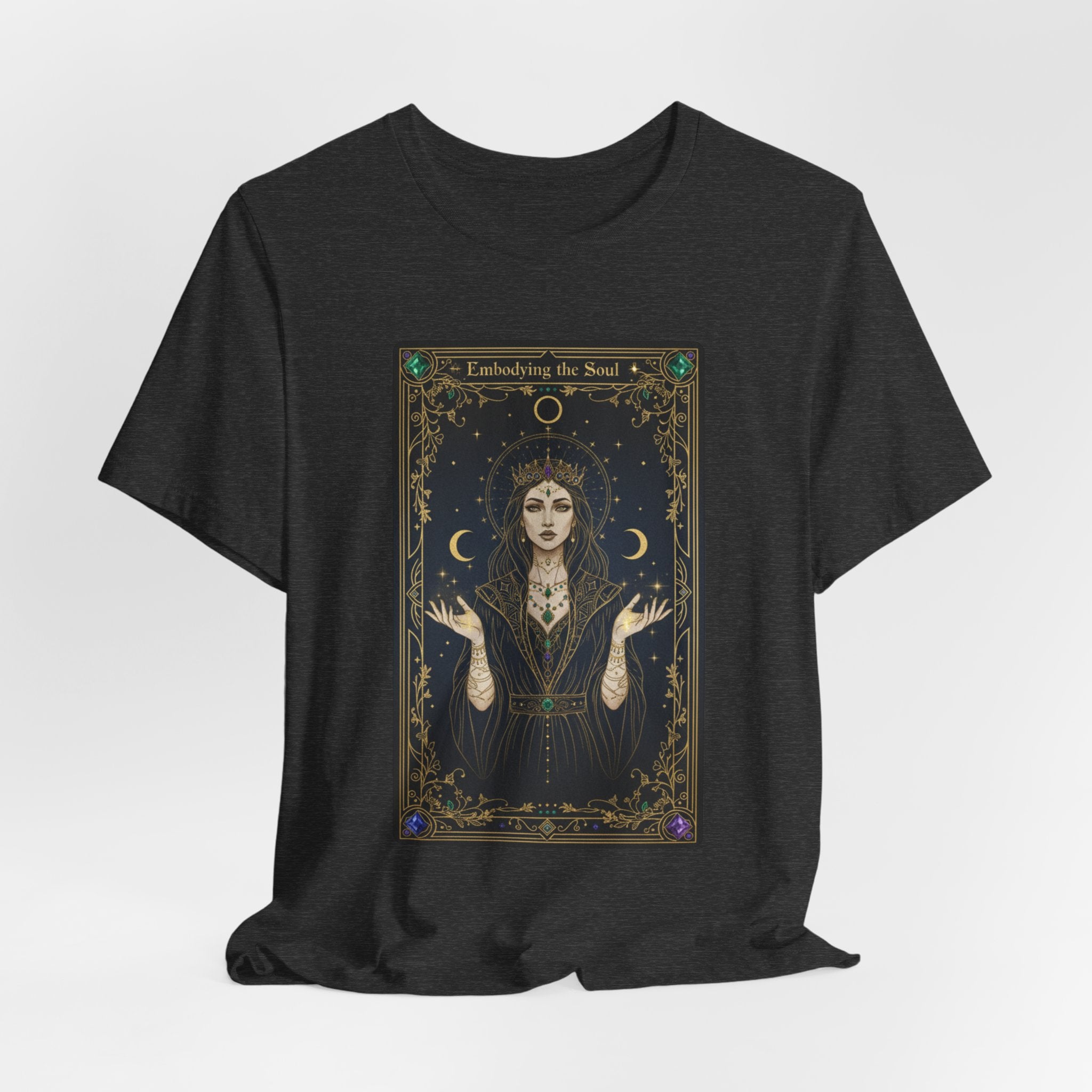 Moon Priestess Tarot Card T-Shirt | modern tarot apparel, classic tarot style