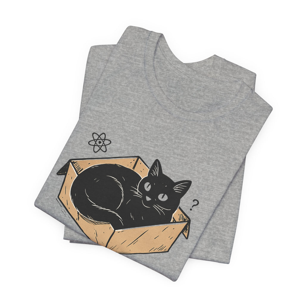 Schrödinger's Cat in Box Tee | Wanted Alive Cat Illustration
