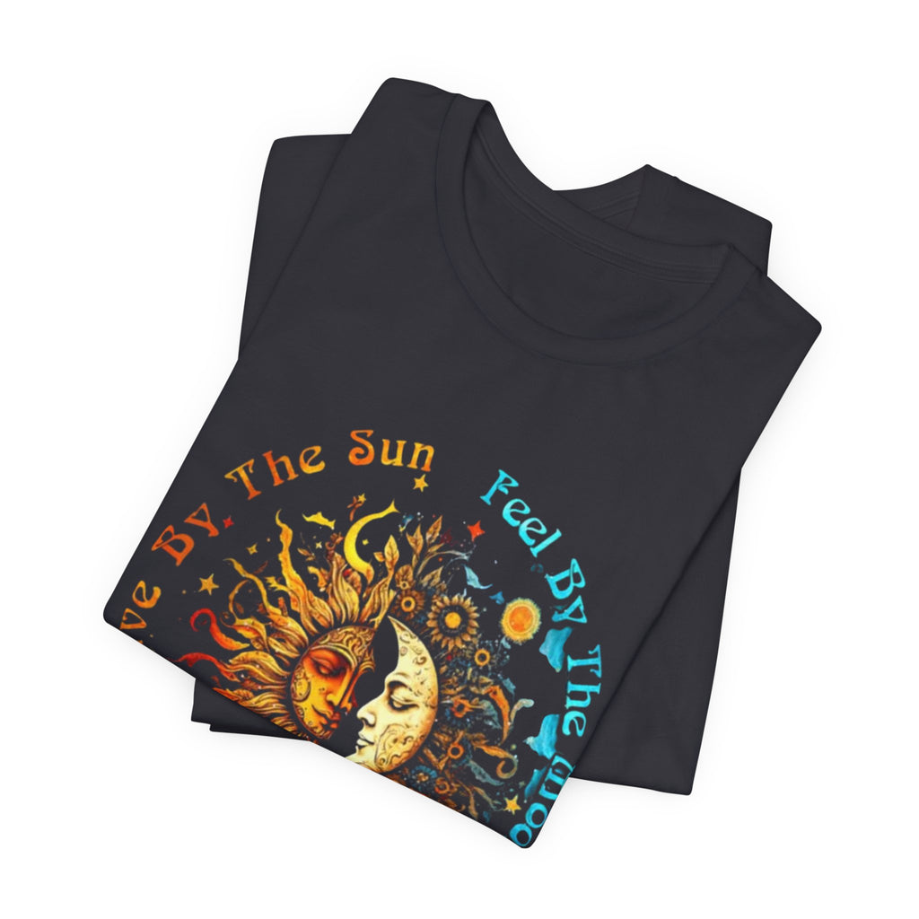 Sun and Moon Graphic Tee: Bohemian Style Unisex Jersey Shirt, Astrological Gift, Festival Wear, Everyday Casual, Celestial Tee
