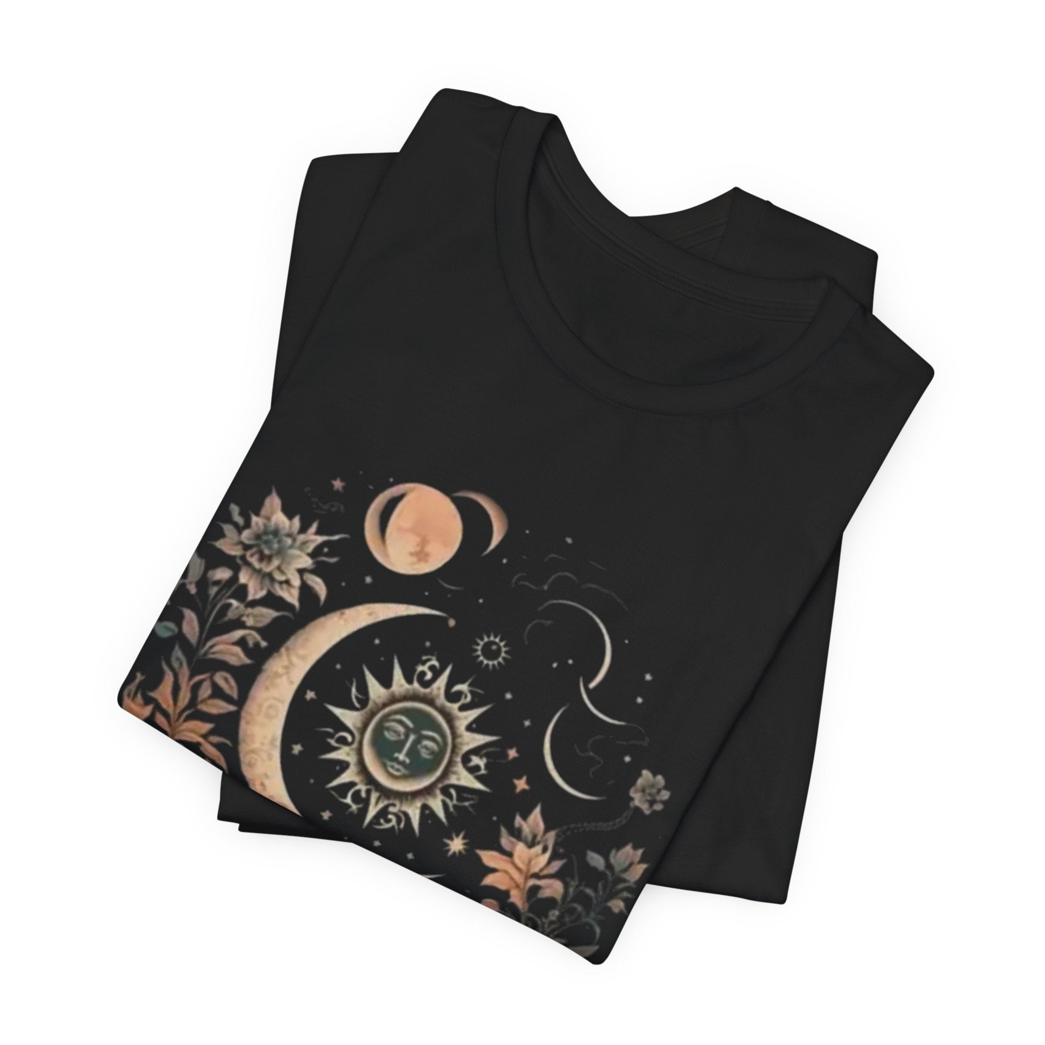 Celestial Nature Tee, Bohemian Style T-shirt for Nature Lovers, Astrology Gift, Casual Wear, Summer Vibes