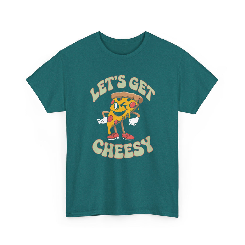 Funny Pizza Unisex Tee, Let's Get Cheesy Shirt, Pizza Lover Gift, Cute Foodie T-Shirt, Food Pun Top, Men Women Pizza Tee