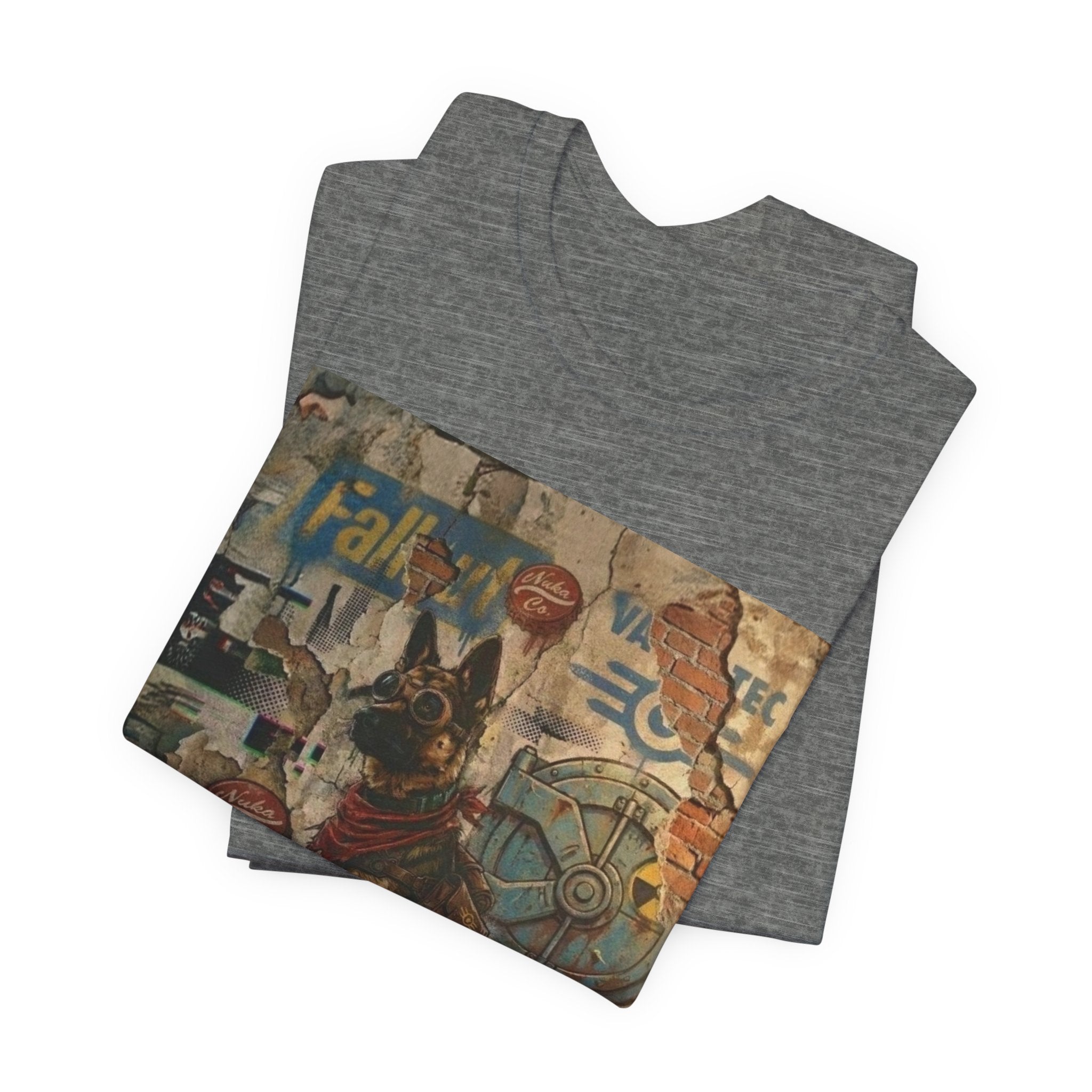 Fallout Dog Street Art T‑Shirt — Retro Post‑Apocalyptic Graffiti Tee