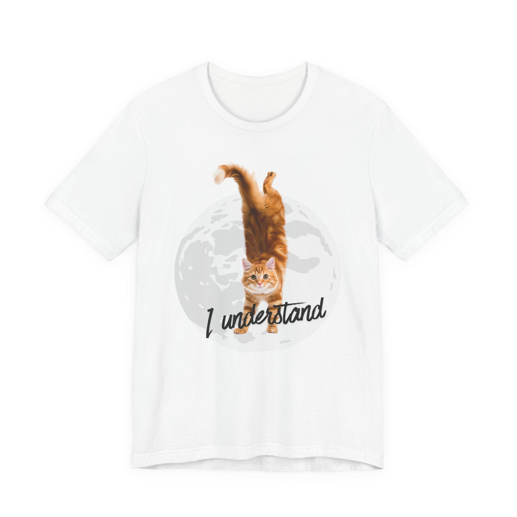 I Understand Cat Moon illustration tee | Ginger Cat, Moon Graphic Shirt
