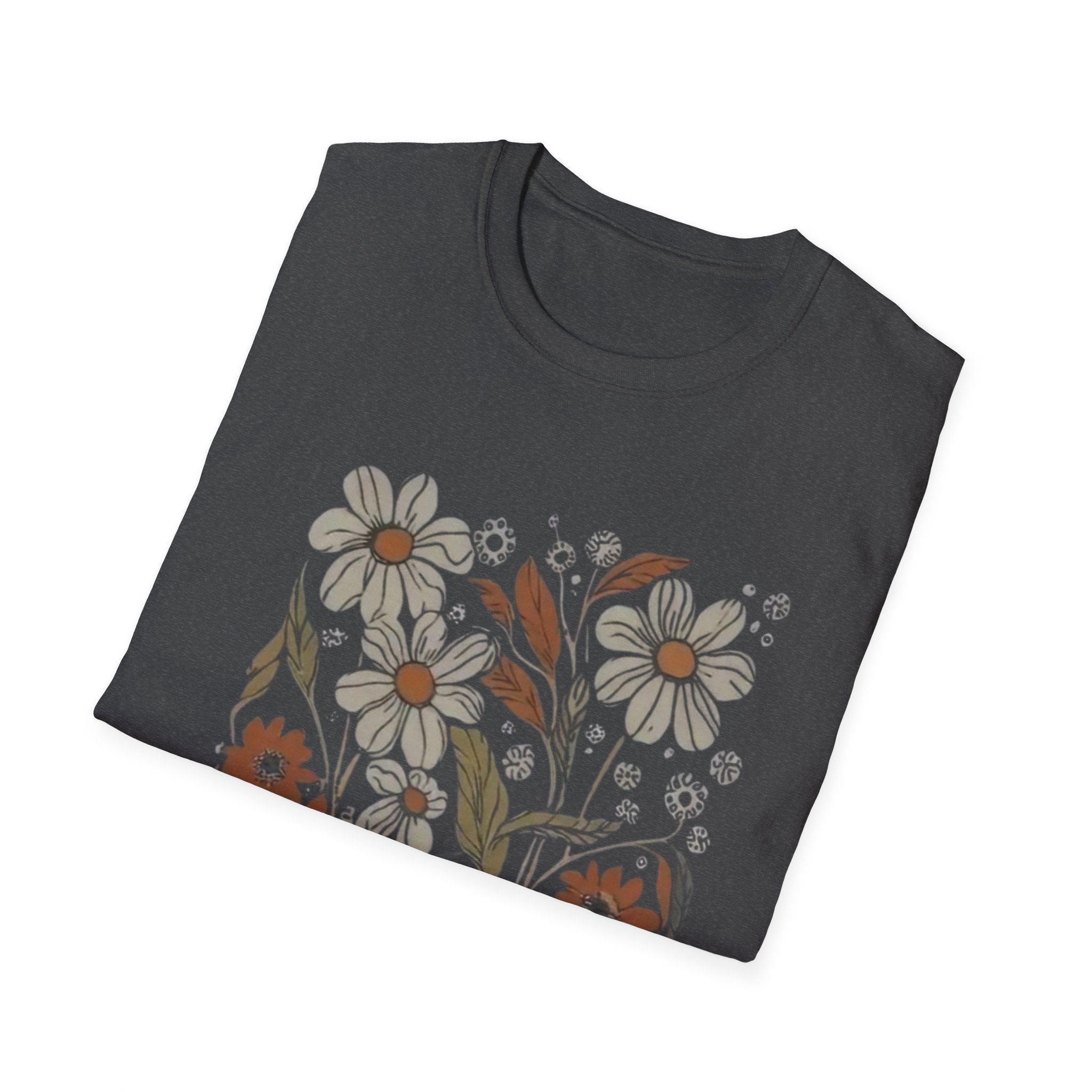 Botanical T-Shirt, Floral Tee, Lover Tee, Gift for Cat Owners, Nature-Inspired Apparel, Cute Animal Shirt, Casual Wardrobe Essential