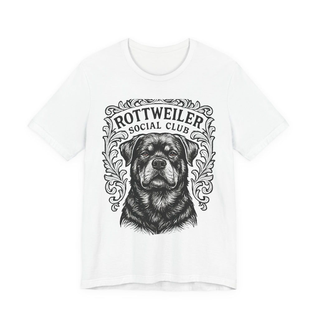 Rottweiler Social Club Tee - Unisex Jersey Short Sleeve T-Shirt for Dog Lovers, Casual Wear, Gift for Pet Owners, Dog Themed Apparel, [...]