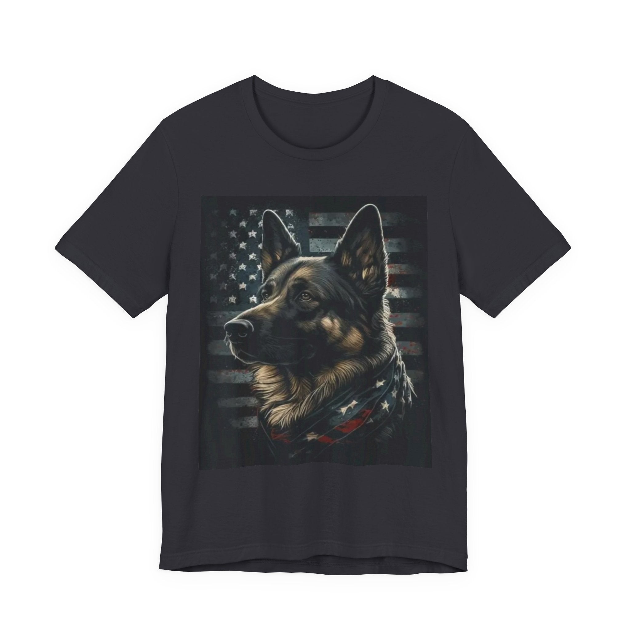 German Shepherd Patriotic Tee — Dog Lover American Flag Shirt