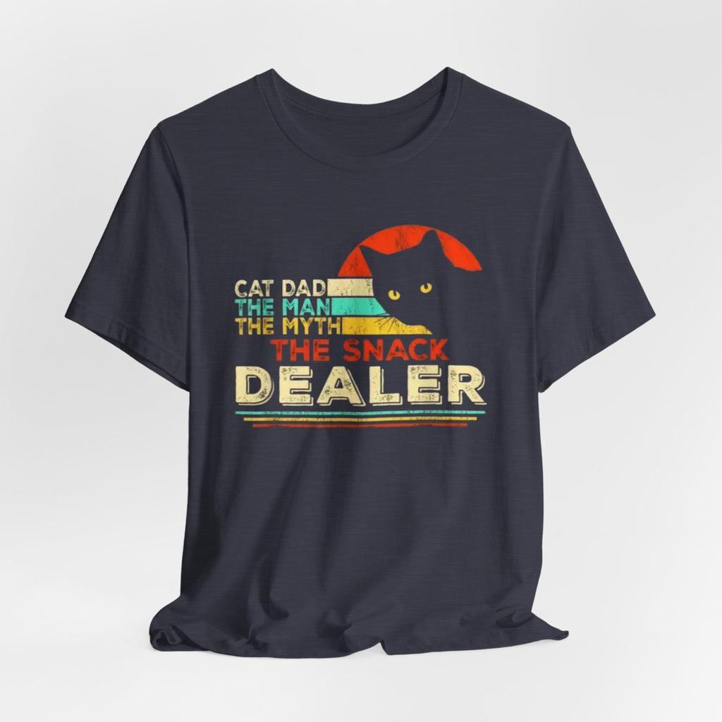 Cat Dad The Snack Dealer T-Shirt | Retro Cat Graphic