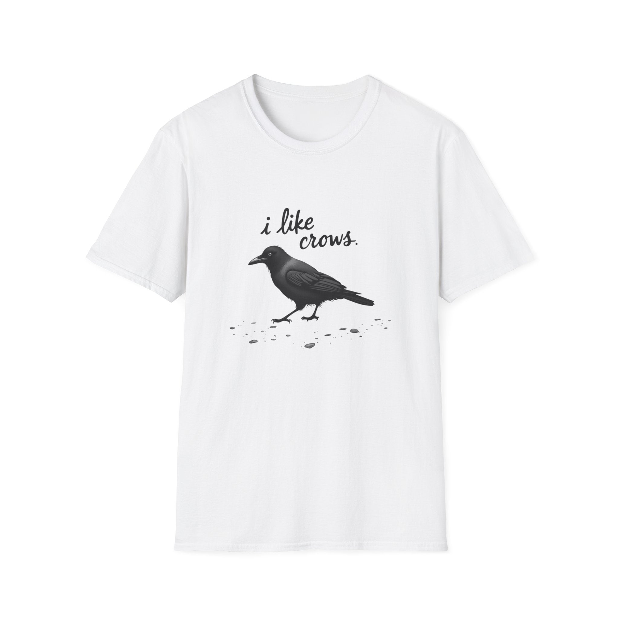 Crows Funny Unisex T-Shirt, Raven Bird Humor Tee, Lightweight Cotton Shirt, Casual Graphic Top, Animal Lover Gift