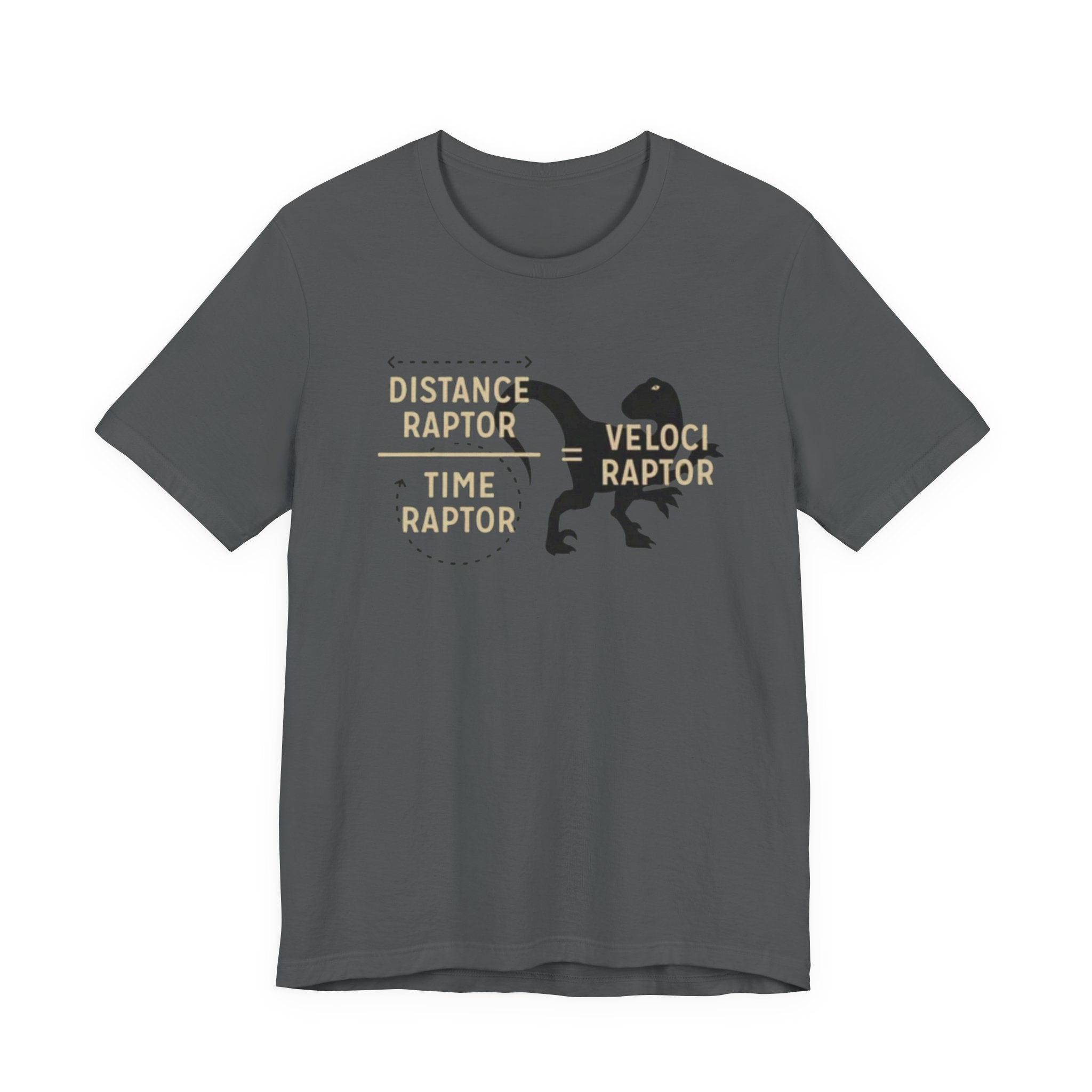 Distance Time Veloci Raptor T-Shirt | Dinosaur Science Humor Tee