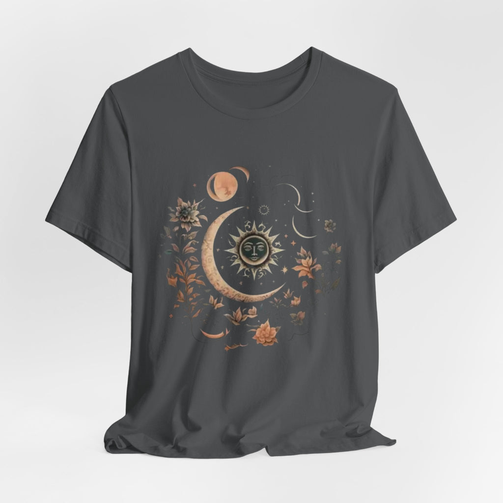Celestial Nature Tee, Bohemian Style T-shirt for Nature Lovers, Astrology Gift, Casual Wear, Summer Vibes