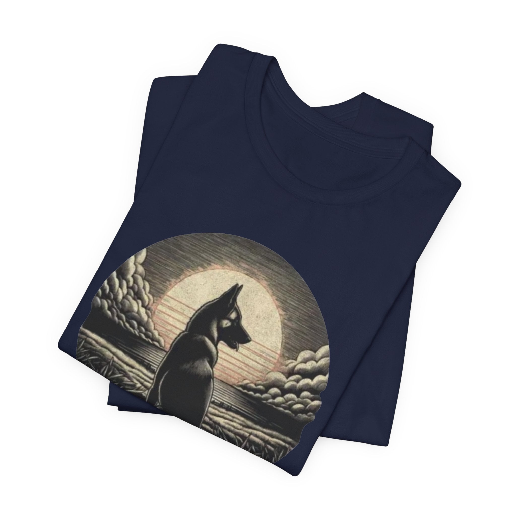 Belgian malinios silhouette sunset circle Tee | Nature, Moonlit Landscape