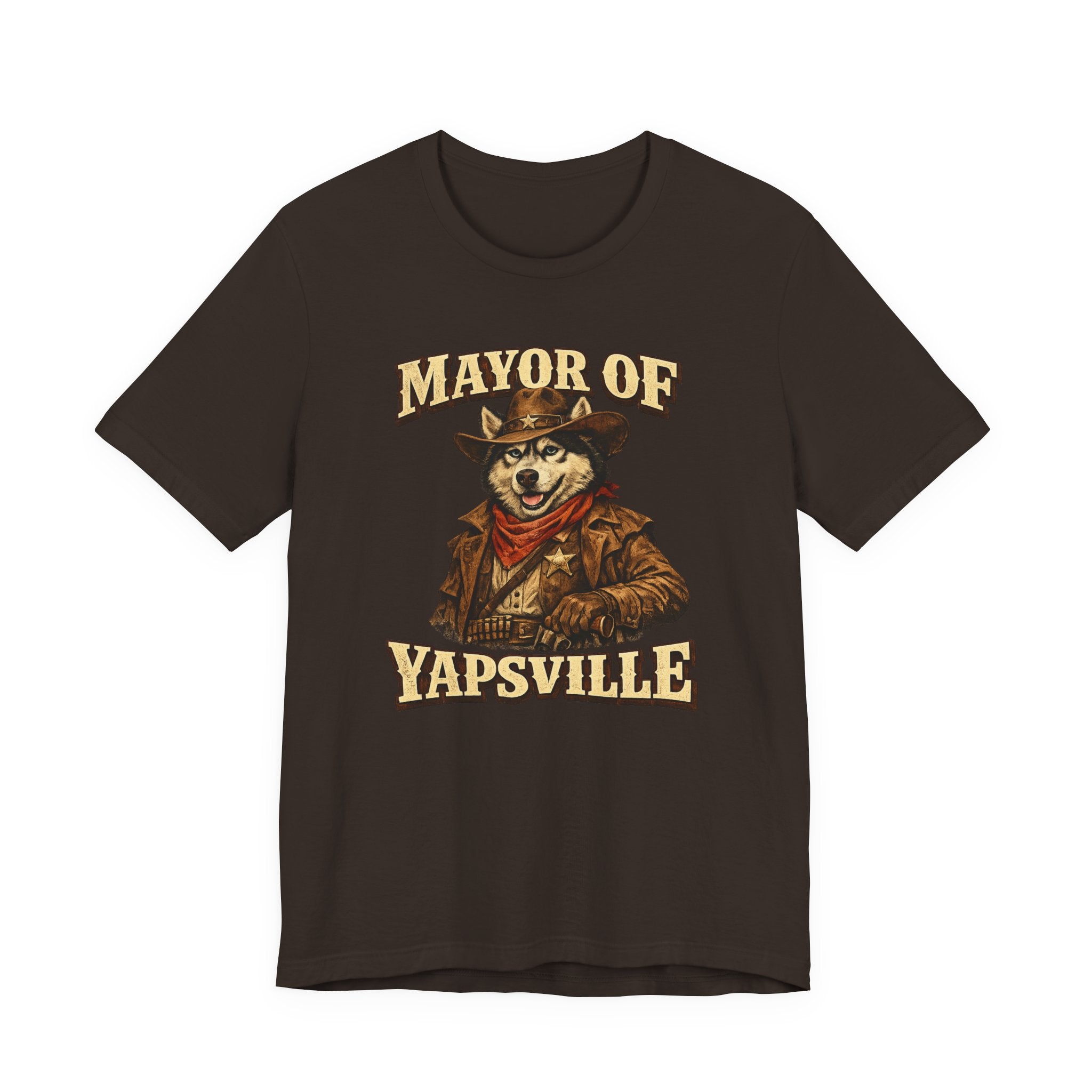 Mayor of Yapsville T-Shirt | Cowboy Dog Illustration, Western Humor