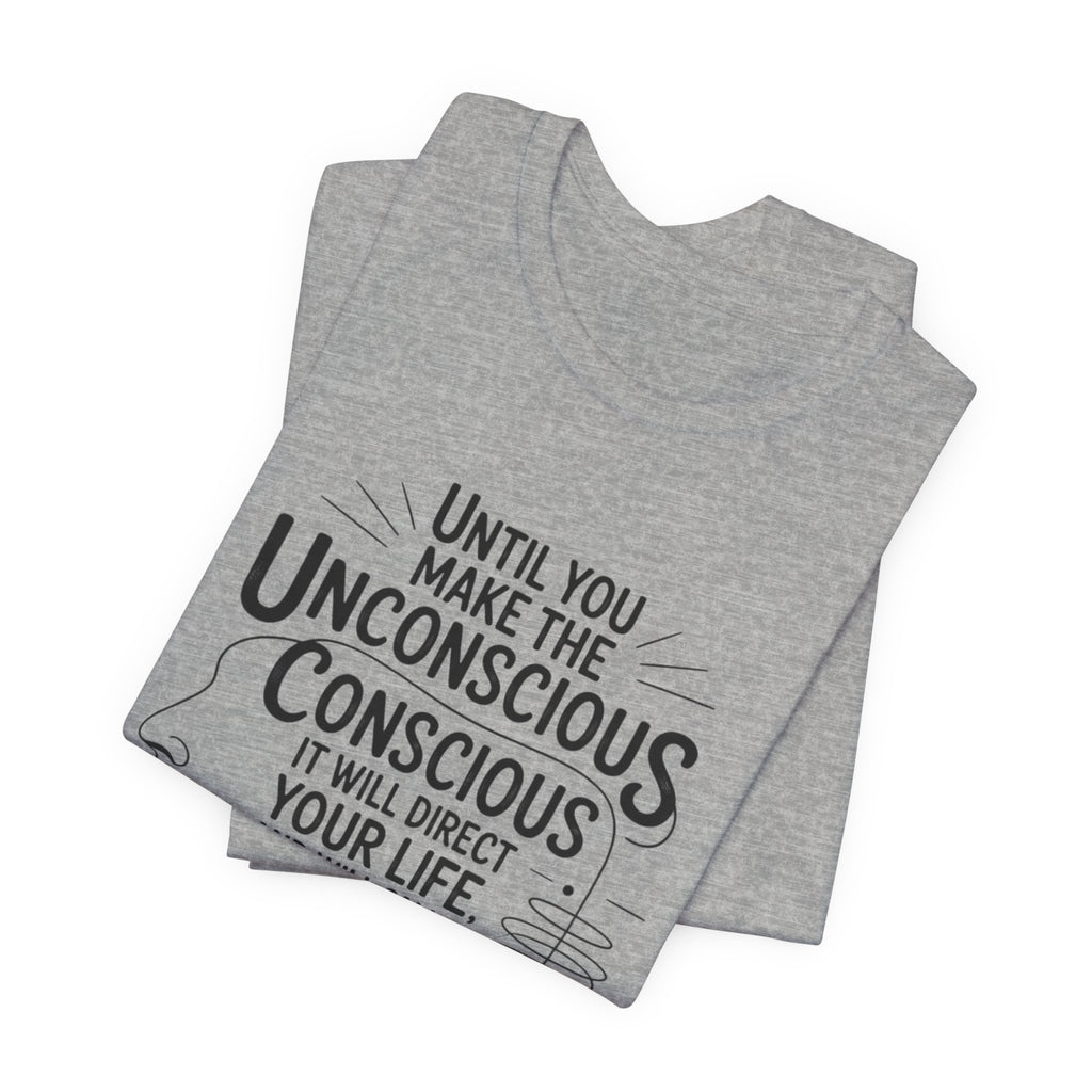 Carl Jung tee, Inspirational Quote Tee, Unisex Jersey Tee, Mindfulness T-Shirt, Motivational Shirt, Gift for Growth and Self-Discovery