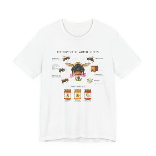 Bees T-Shirt | Bee Anatomy, Honey Jars, Pollinator Diagram