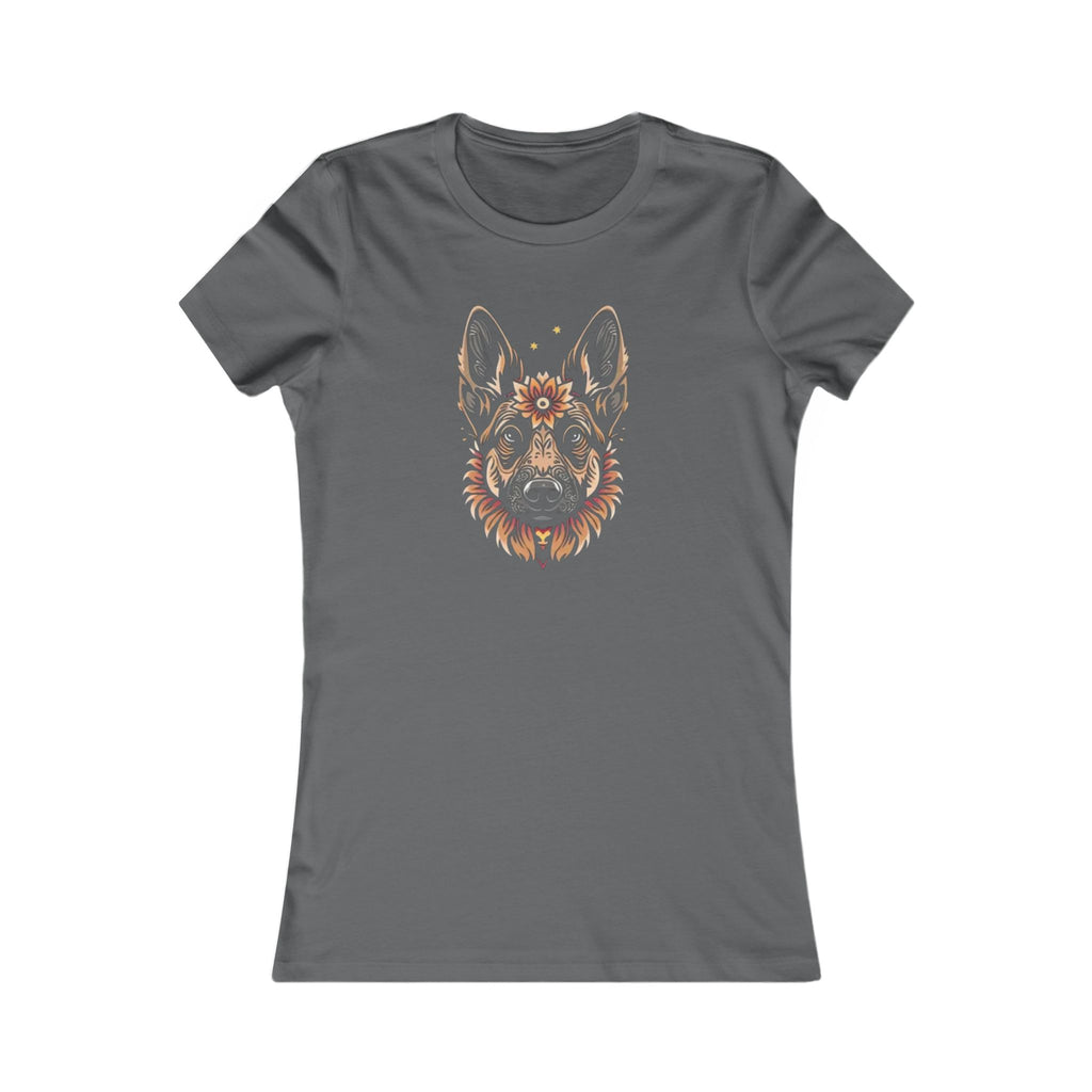 German Shepherd Women's Tee — Floral German Shepherd Graphic Shirt