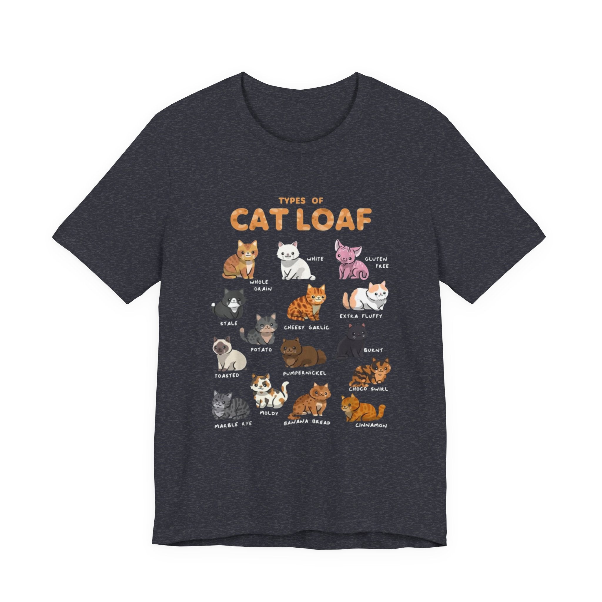 Types of Cat Loaf T-Shirt | Cute Cat Pose Illustration, Cat Lover Tee