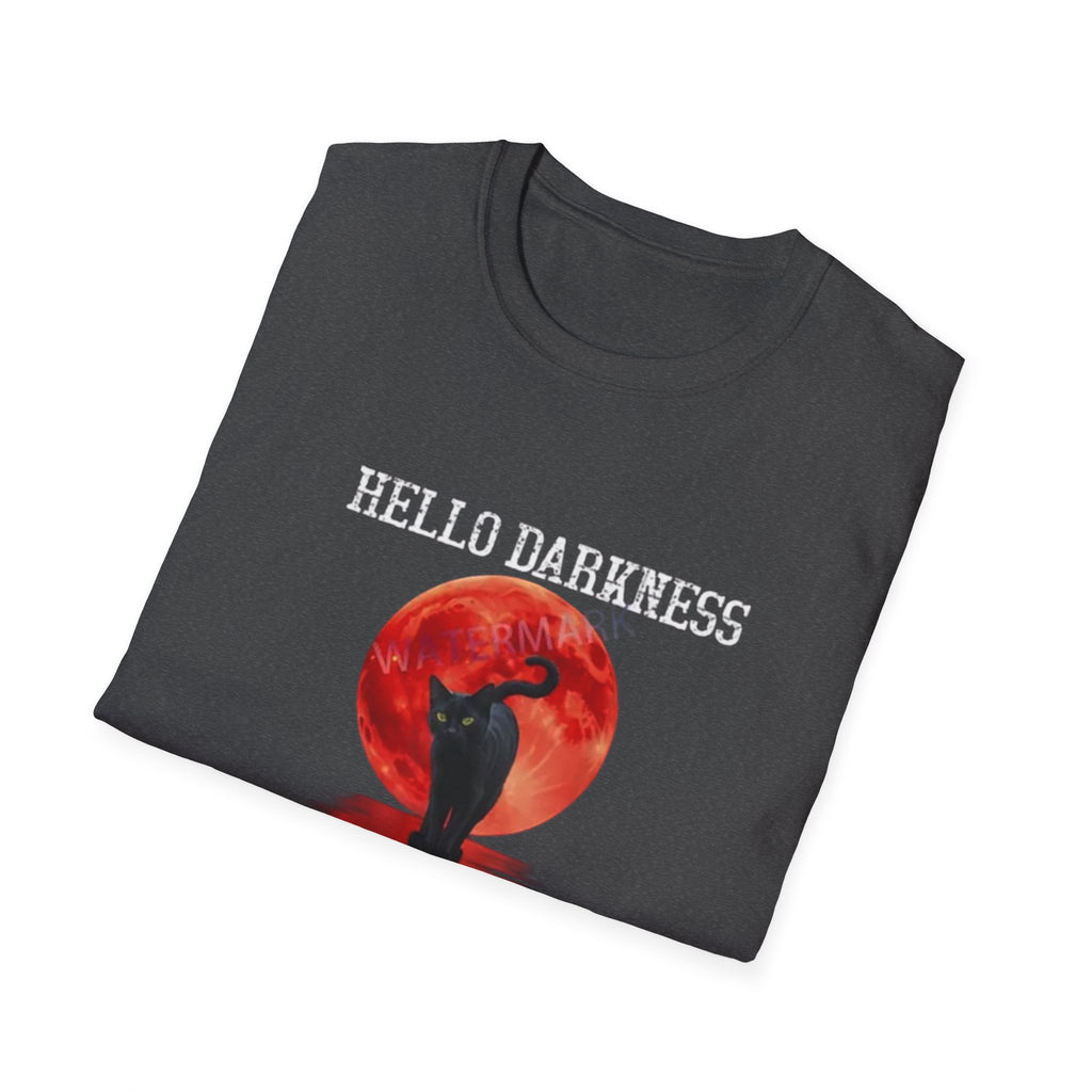 Red Moon Cat T-Shirt | Silhouette Reflection, Ocean Night