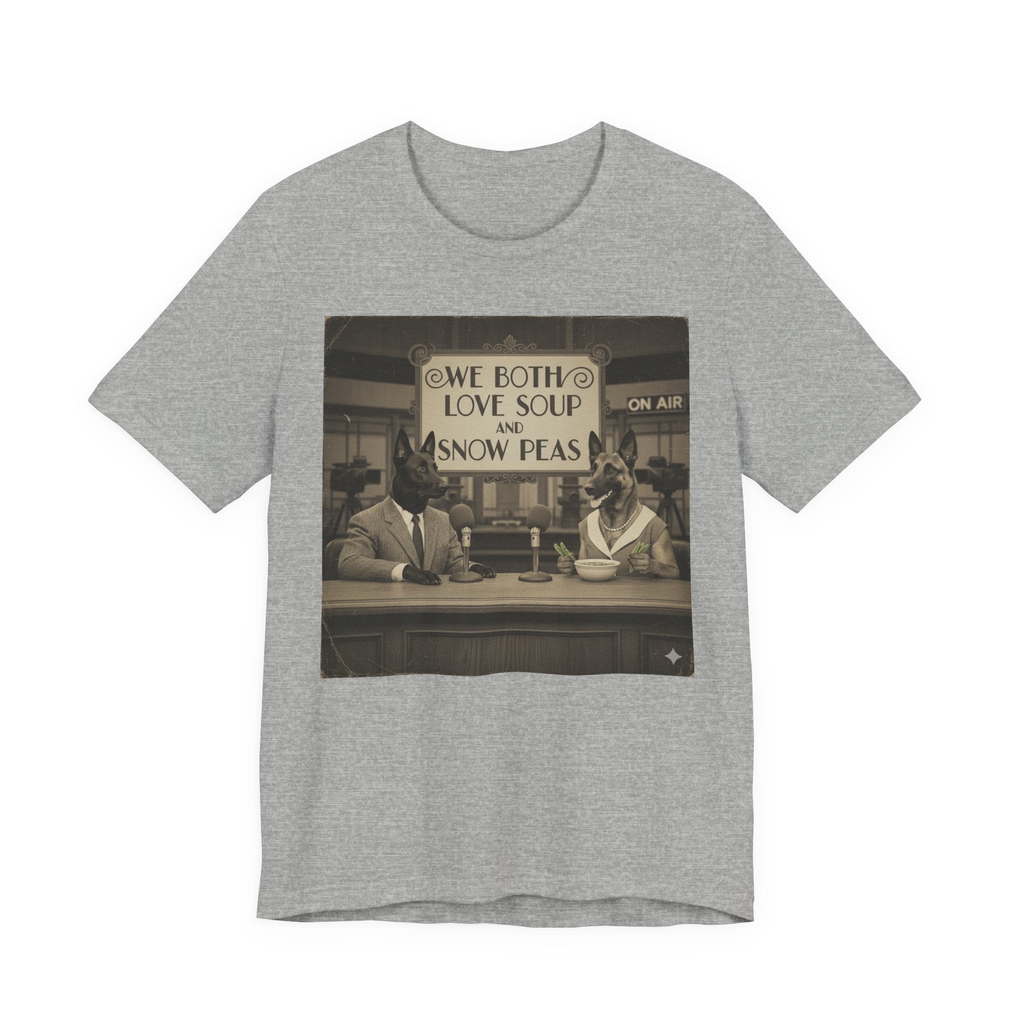 Best In Show quote tee, Vintage Radio Hosts 'We Both Love Soup and Snow Peas' T-Shirt