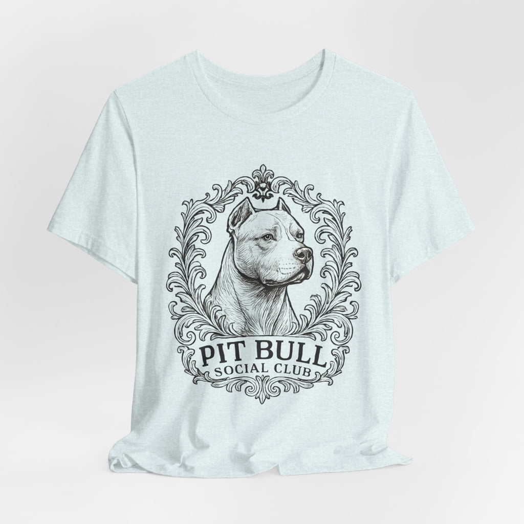 Pit Bull Social Club Tee - Unisex Jersey Short Sleeve Shirt, Dog Lover Gift, Pet Awareness Apparel, Animal Rescue Fundraiser, Casual Wear