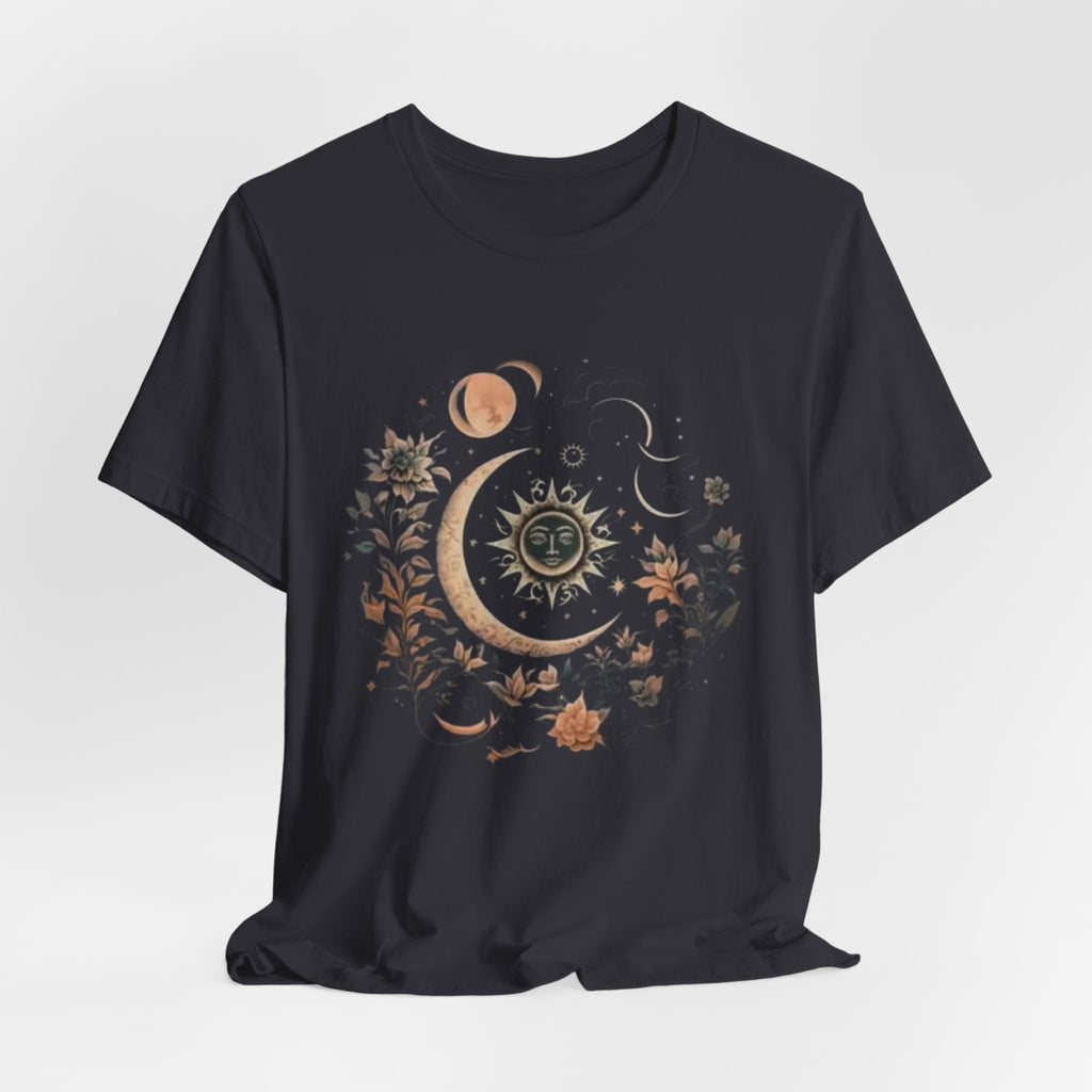 Celestial Nature Tee, Bohemian Style T-shirt for Nature Lovers, Astrology Gift, Casual Wear, Summer Vibes