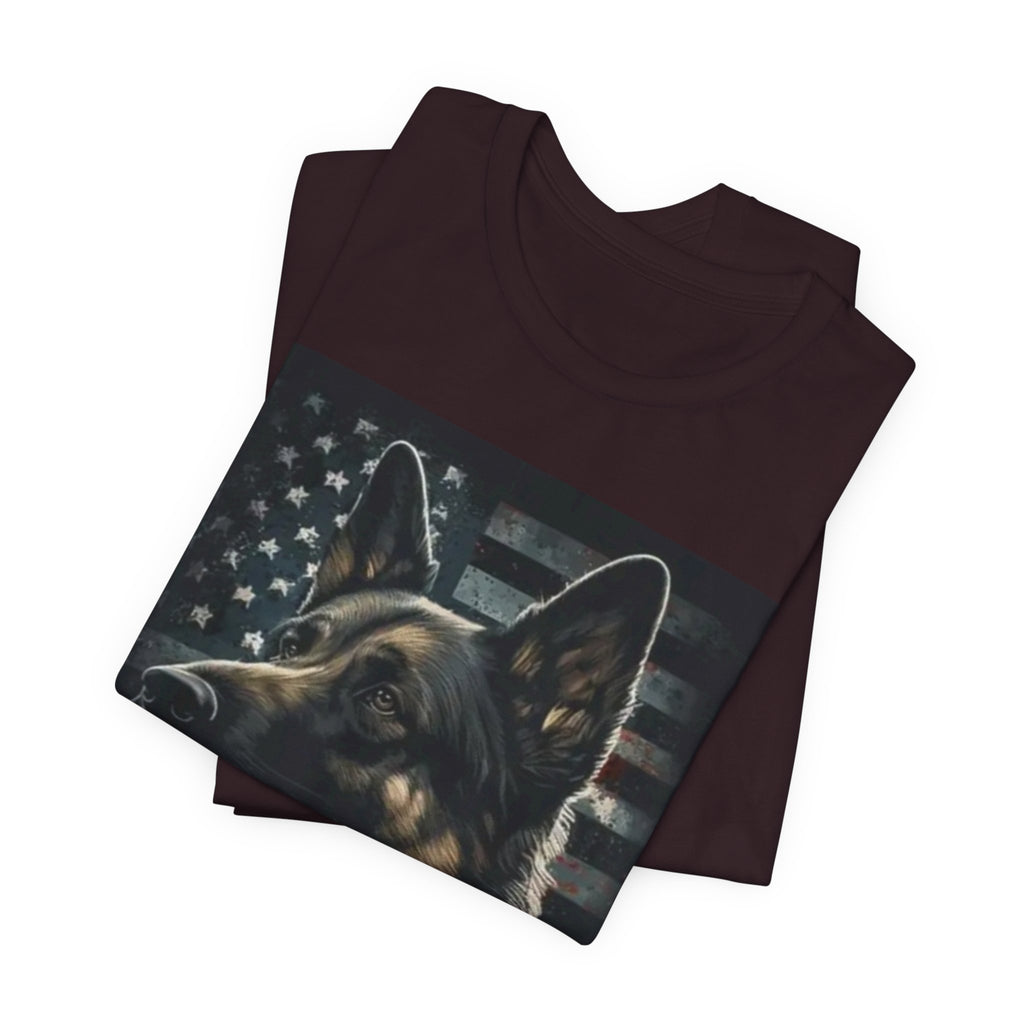 German Shepherd Patriotic Tee — Dog Lover American Flag Shirt