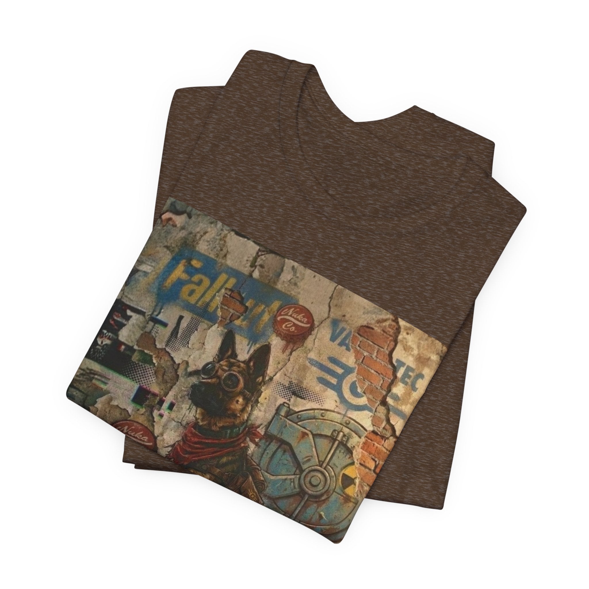 Fallout Dog Street Art T‑Shirt — Retro Post‑Apocalyptic Graffiti Tee