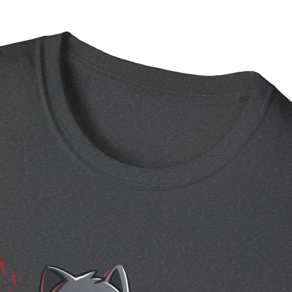 Anti-Murder Juice Cat T-Shirt | Cute Dark Humor Coffee Tee