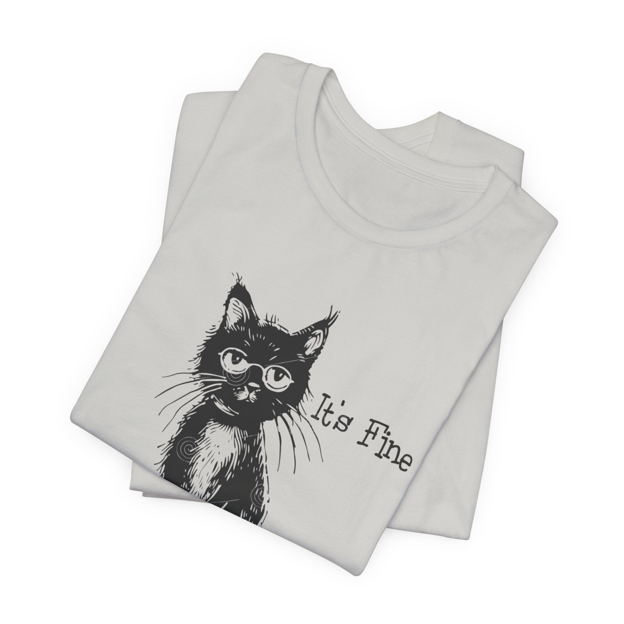 Its fine im fine tee Grumpy Cat Illustration Tee | "It's Fine I'm Fine Everything Is Fine"