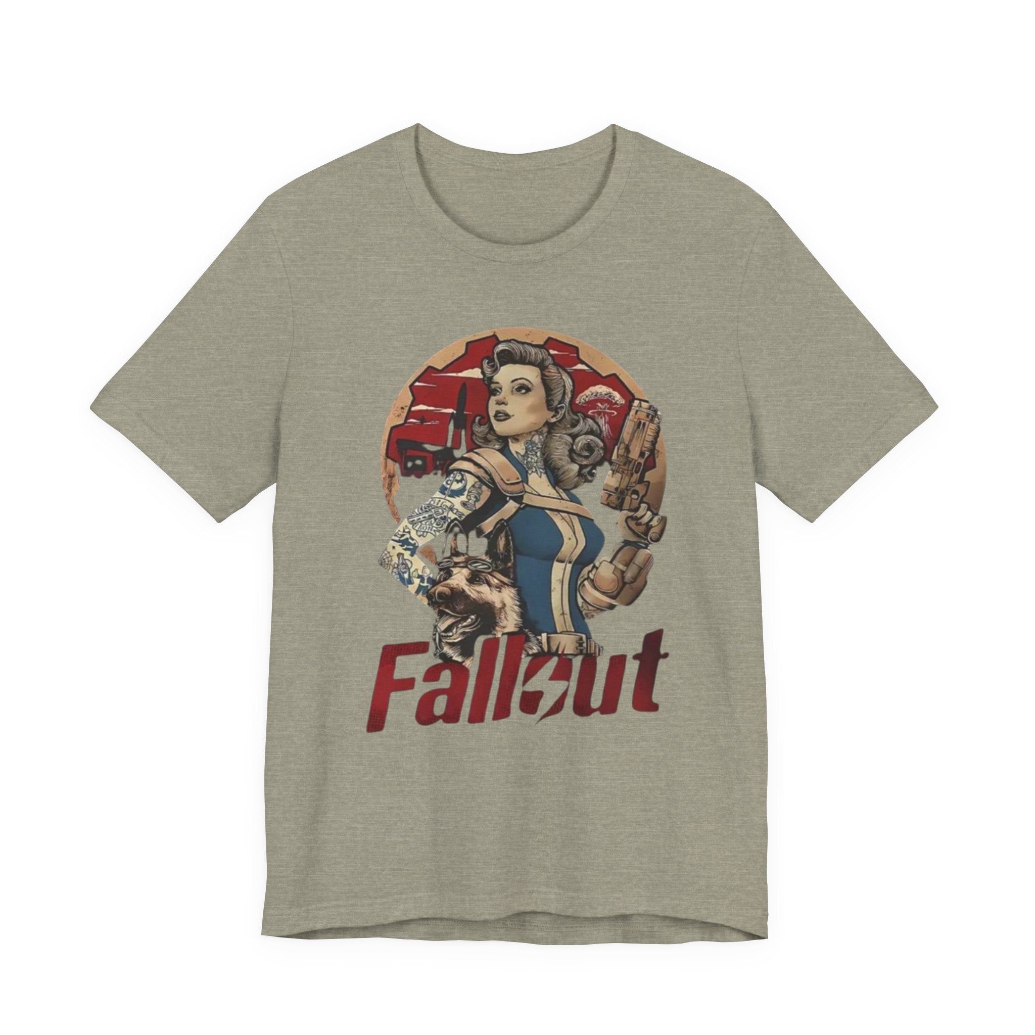 Fallout Pin-Up T‑Shirt — Vintage Vault Girl Retro Video Game Tee