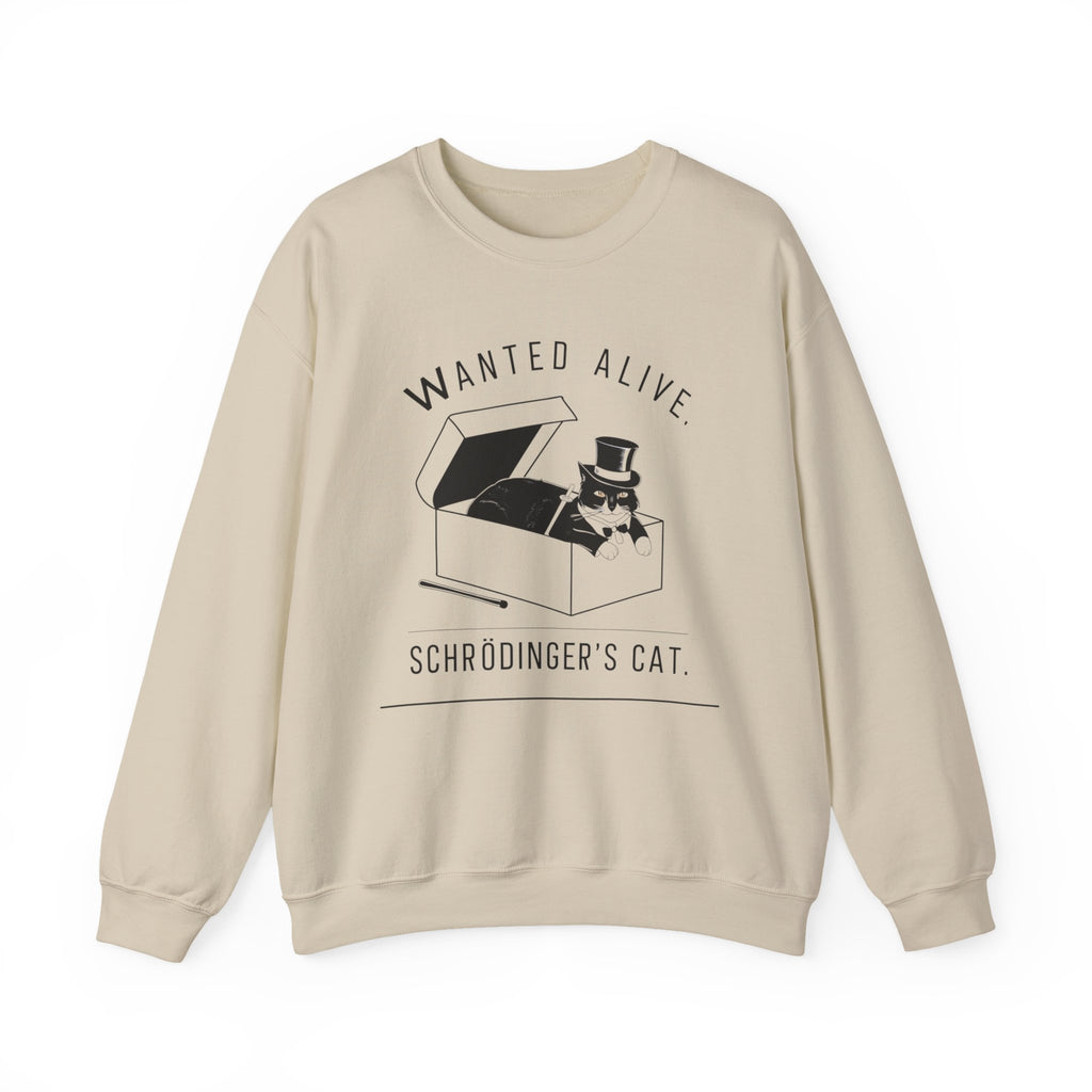 Funny Schrodinger's Cat Unisex Sweatshirt - Quantum Science Crewneck Jumper, Hilarious Physics Sweater, Scientist Gift, Geeky Clothing,