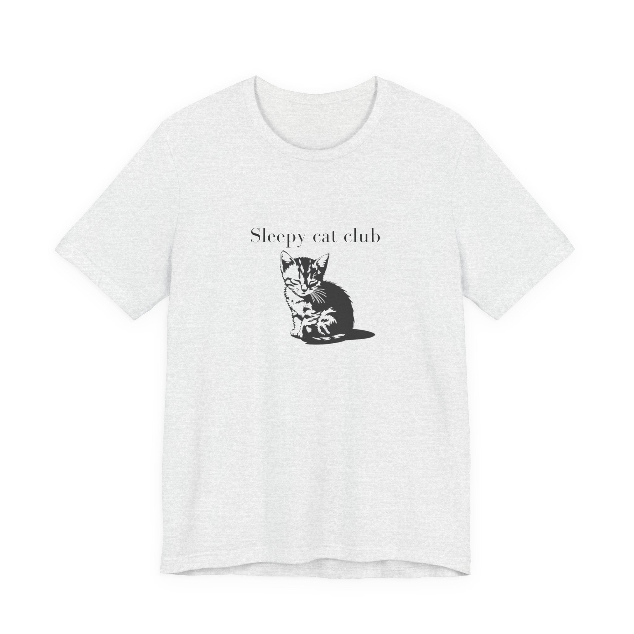 Sleepy Cat Club Tee, Cat Lover Shirt, Unisex Graphic Tee, Gift for Cat Owners, Cute Animal Apparel, Cozy Casual Wear
