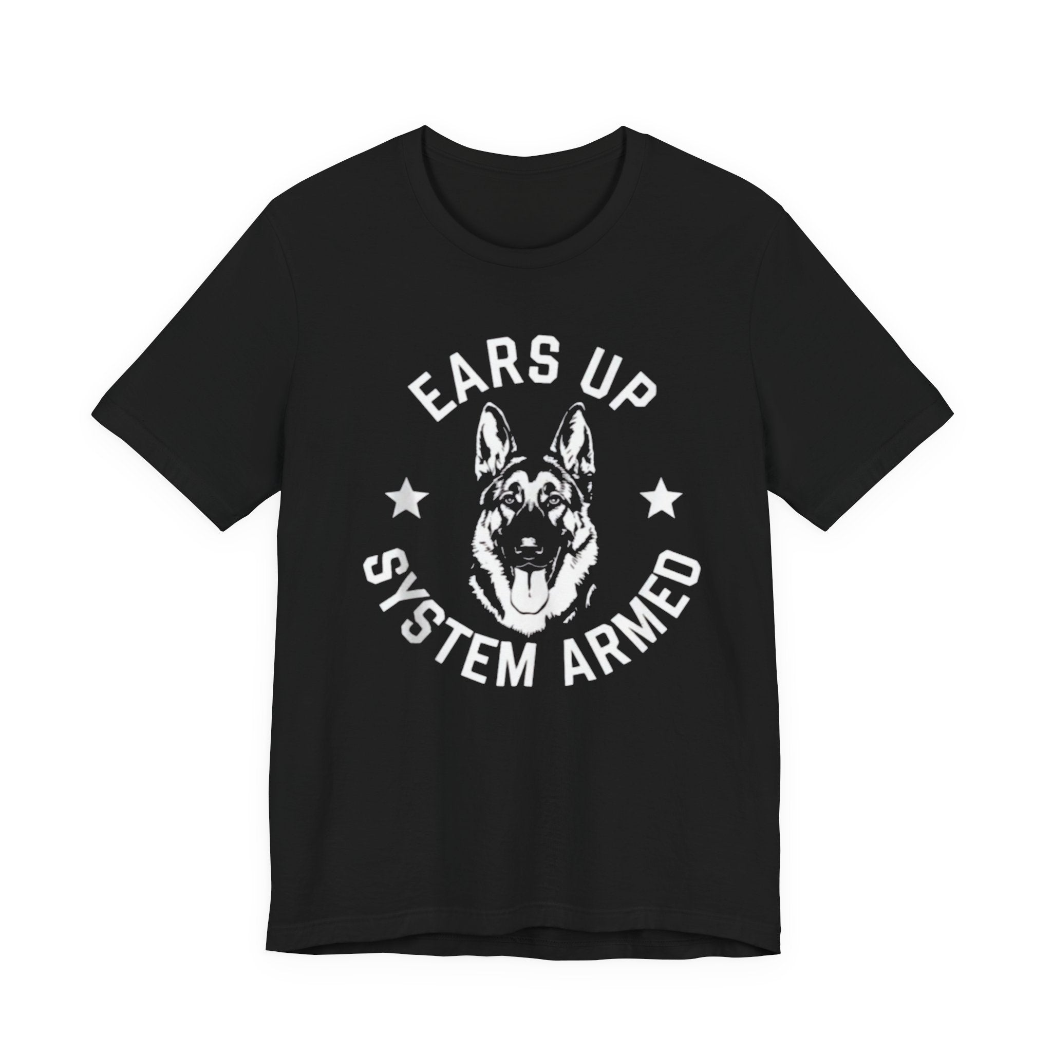 German Shepherd, Up System Armed Dog T-Shirt — Military K9 Handler Tee