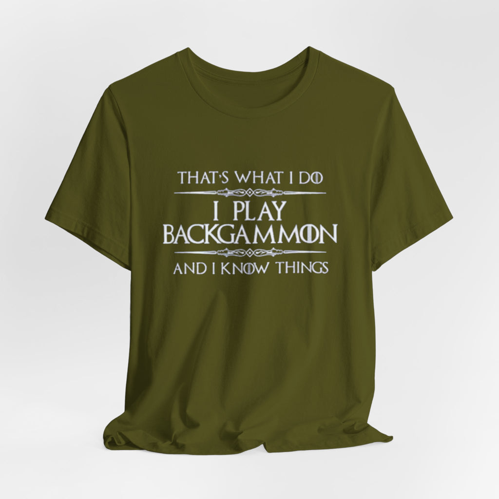 I Play Backgammon T-Shirt | Backgammon Player Tee, Board Game Shirt