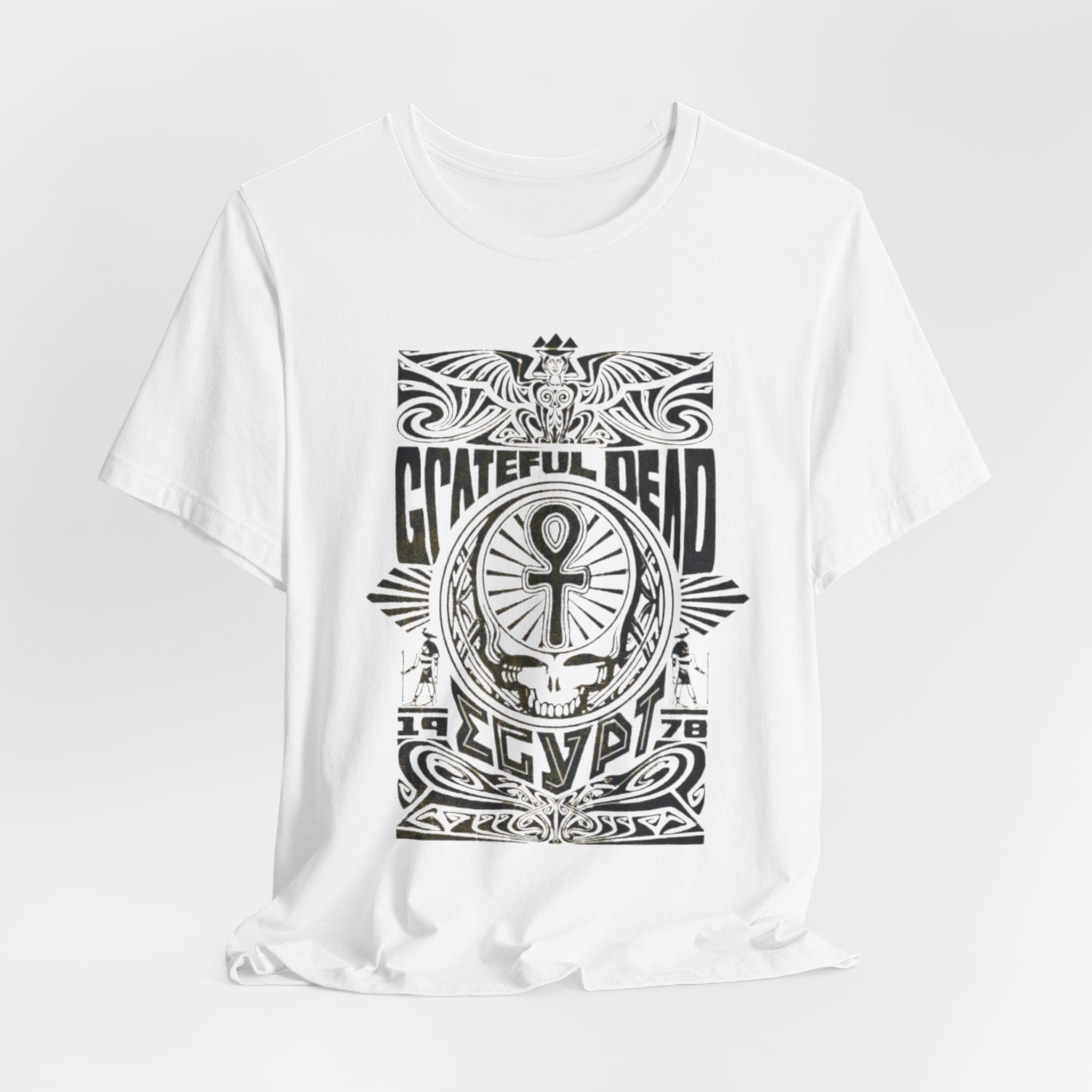 Grateful Dead Skull Ankh Graphic Tee | Vintage Band Poster Style
