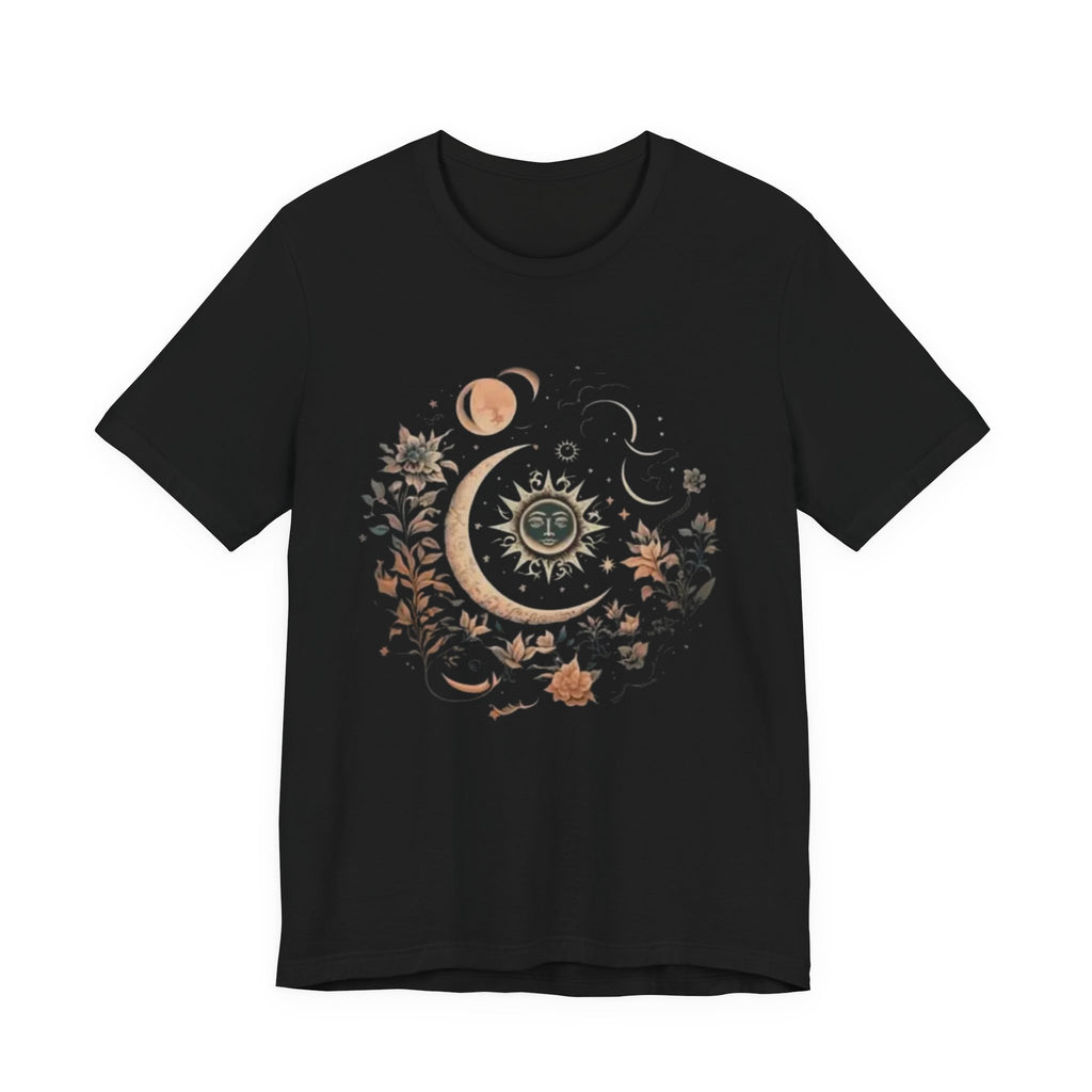 Celestial Nature Tee, Bohemian Style T-shirt for Nature Lovers, Astrology Gift, Casual Wear, Summer Vibes