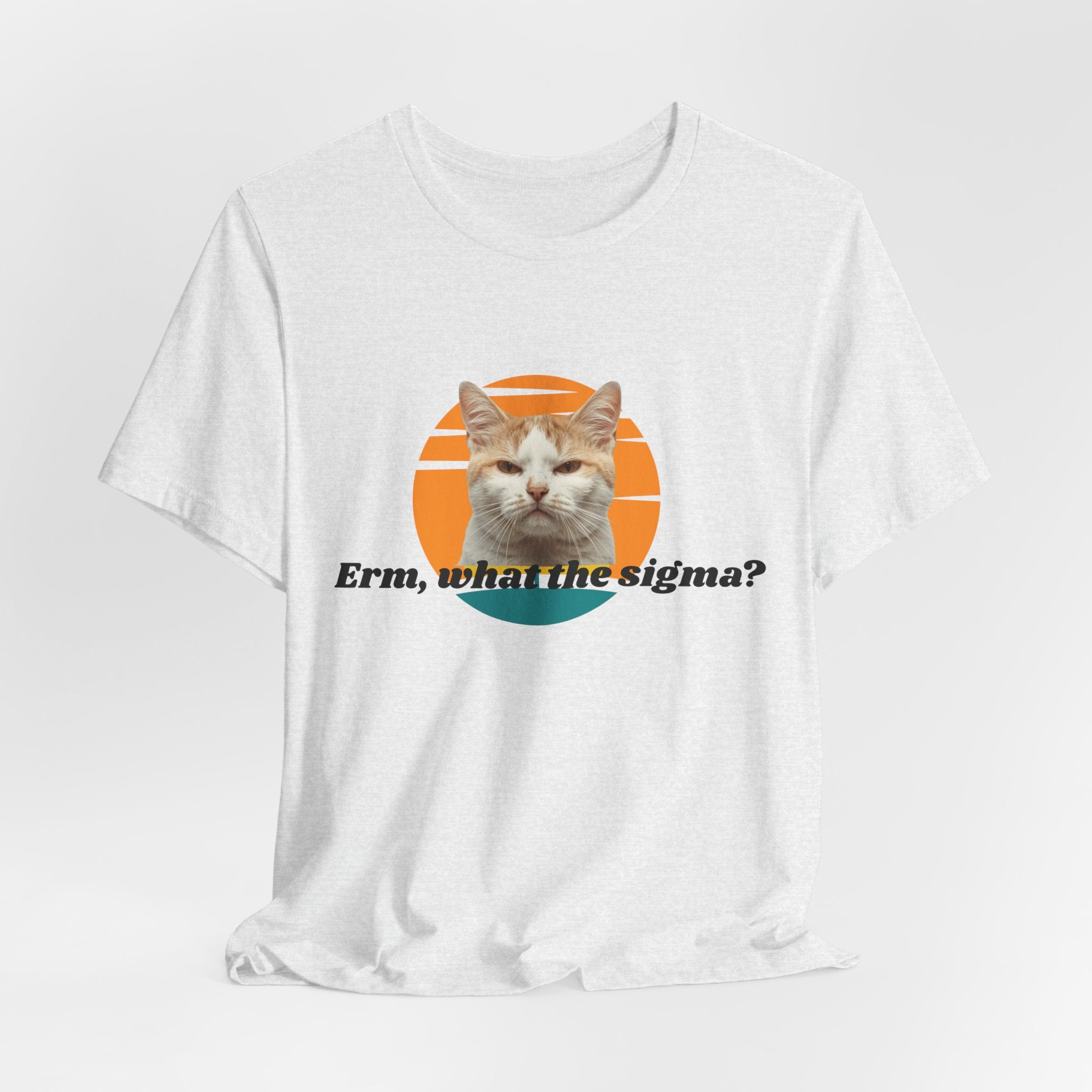 Grumpy Cat Sunset Graphic Tee | "Erm, what the sigma?" Text