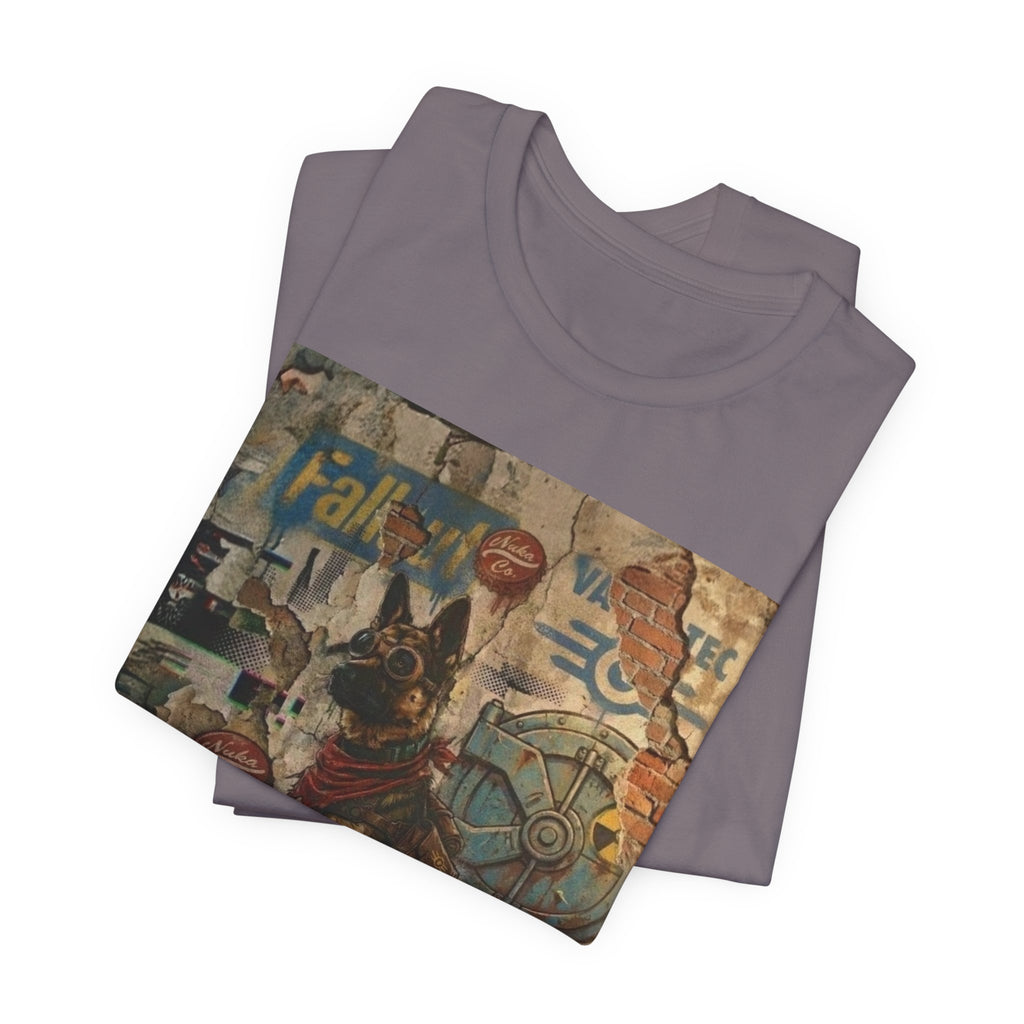 Fallout Dog Street Art T‑Shirt — Retro Post‑Apocalyptic Graffiti Tee