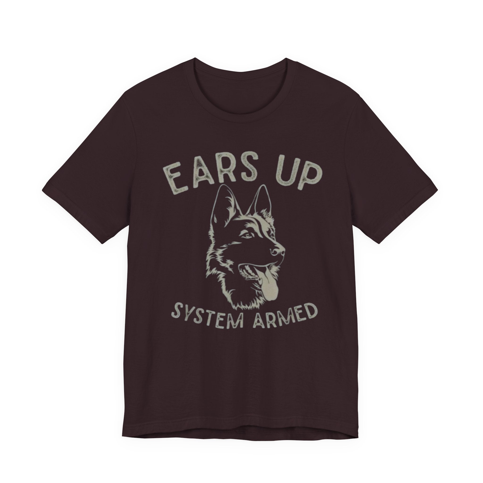 German Shepherd  Ears Up K9 Graphic Tee — "System Armed" German Shepherd Dog Shirt