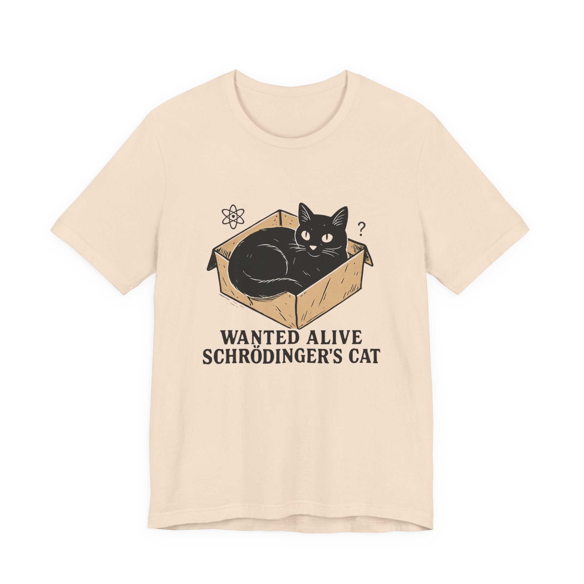 Schrödinger's Cat in Box Tee | Wanted Alive Cat Illustration