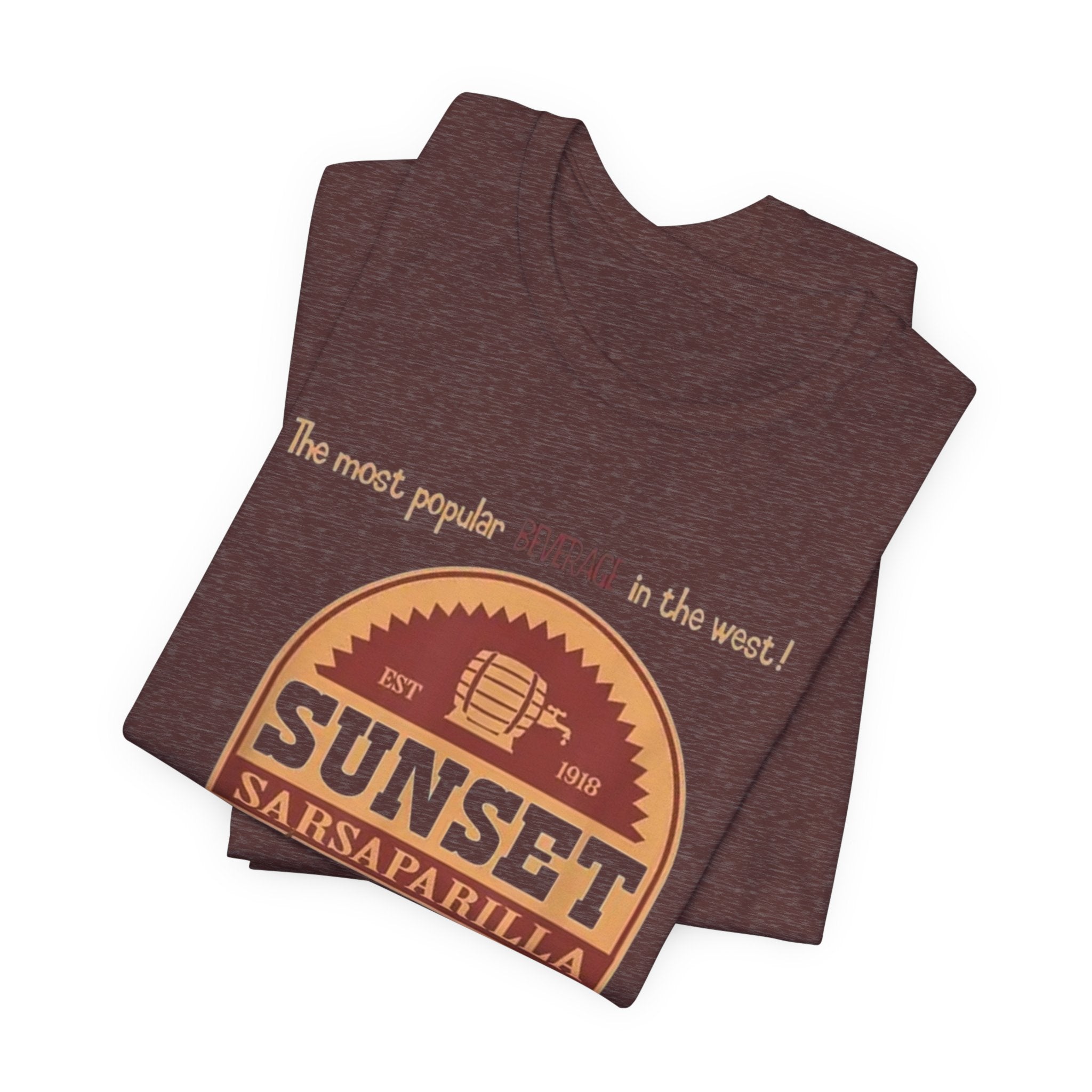 Sunset Sarsaparilla Tee — Retro Fallout Soda Logo T-shirt, Fallout Tee