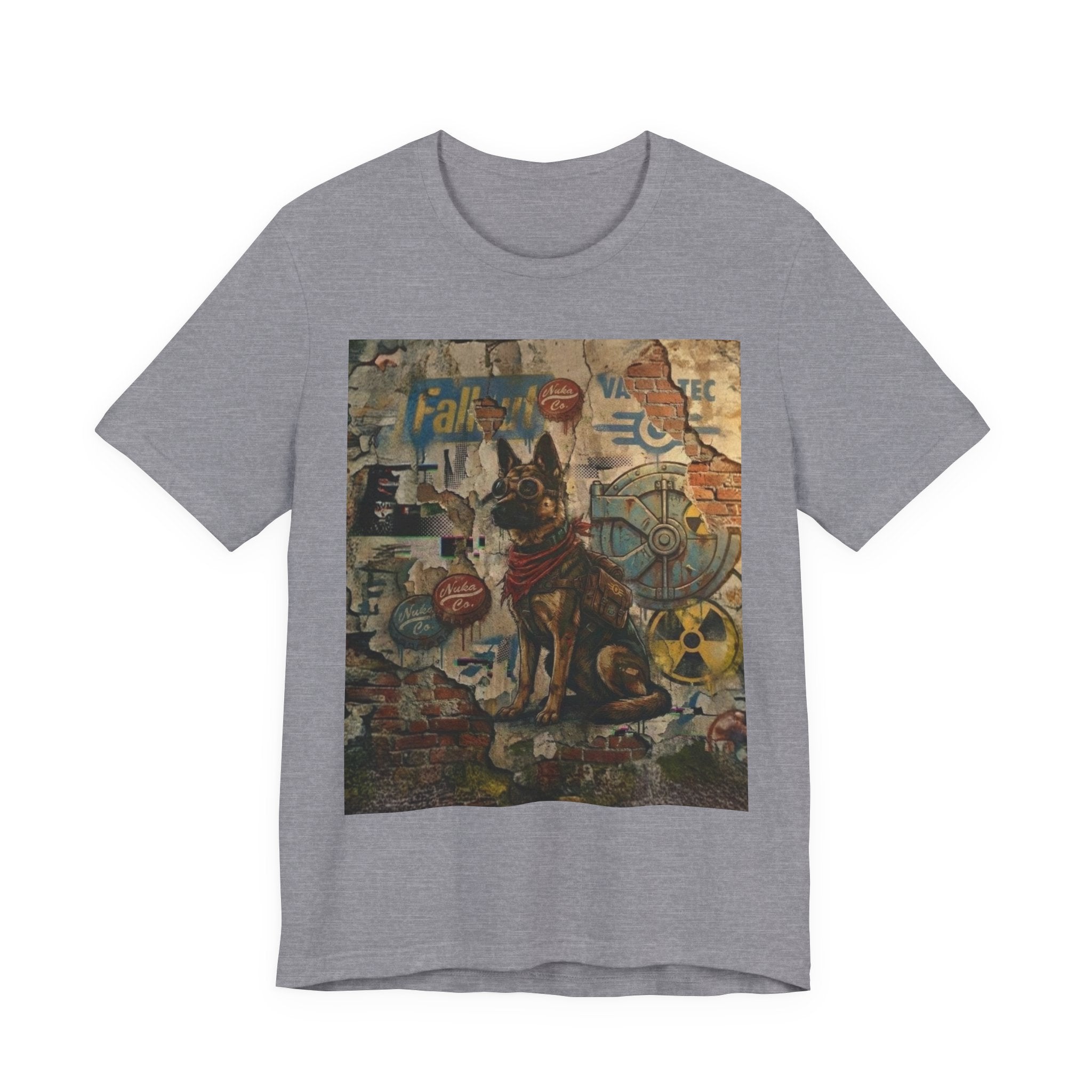 Fallout Dog Street Art T‑Shirt — Retro Post‑Apocalyptic Graffiti Tee