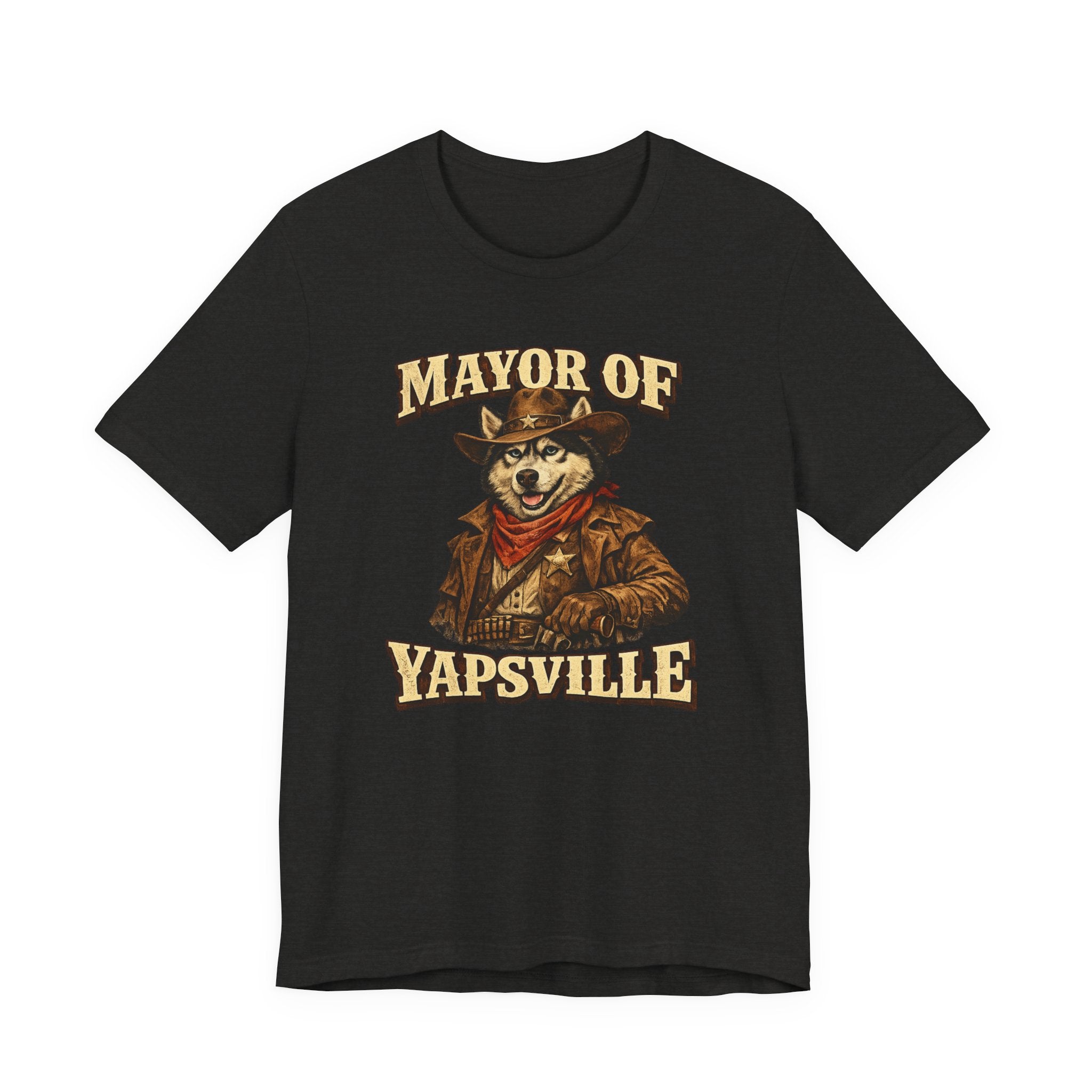 Mayor of Yapsville T-Shirt | Cowboy Dog Illustration, Western Humor
