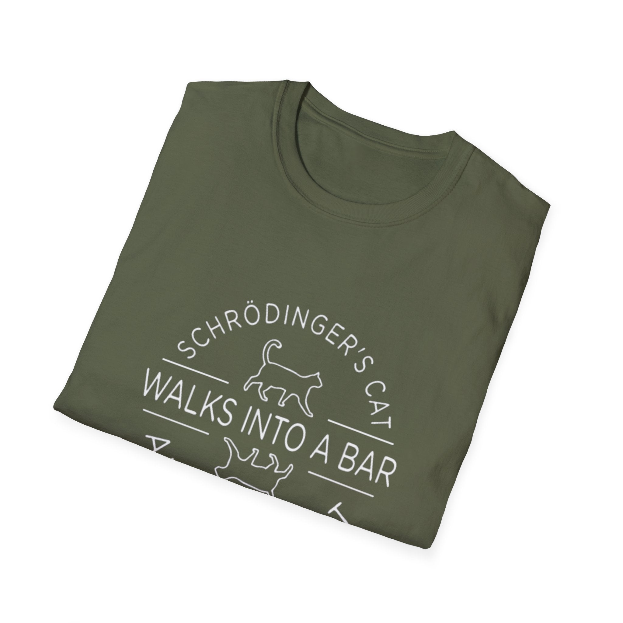 Schrodinger's Cat Science Tee, T-Shirt | Funny Cat Physics Shirt