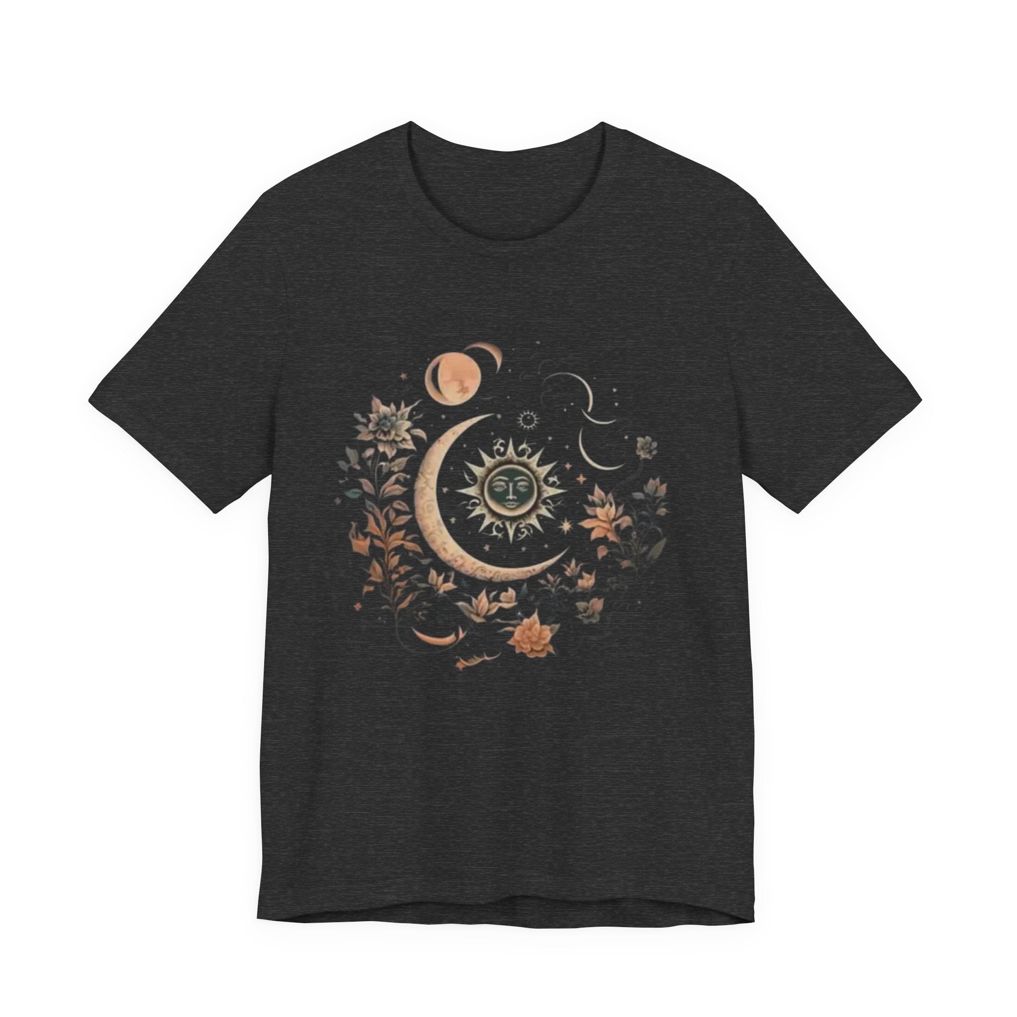 Celestial Nature Tee, Bohemian Style T-shirt for Nature Lovers, Astrology Gift, Casual Wear, Summer Vibes