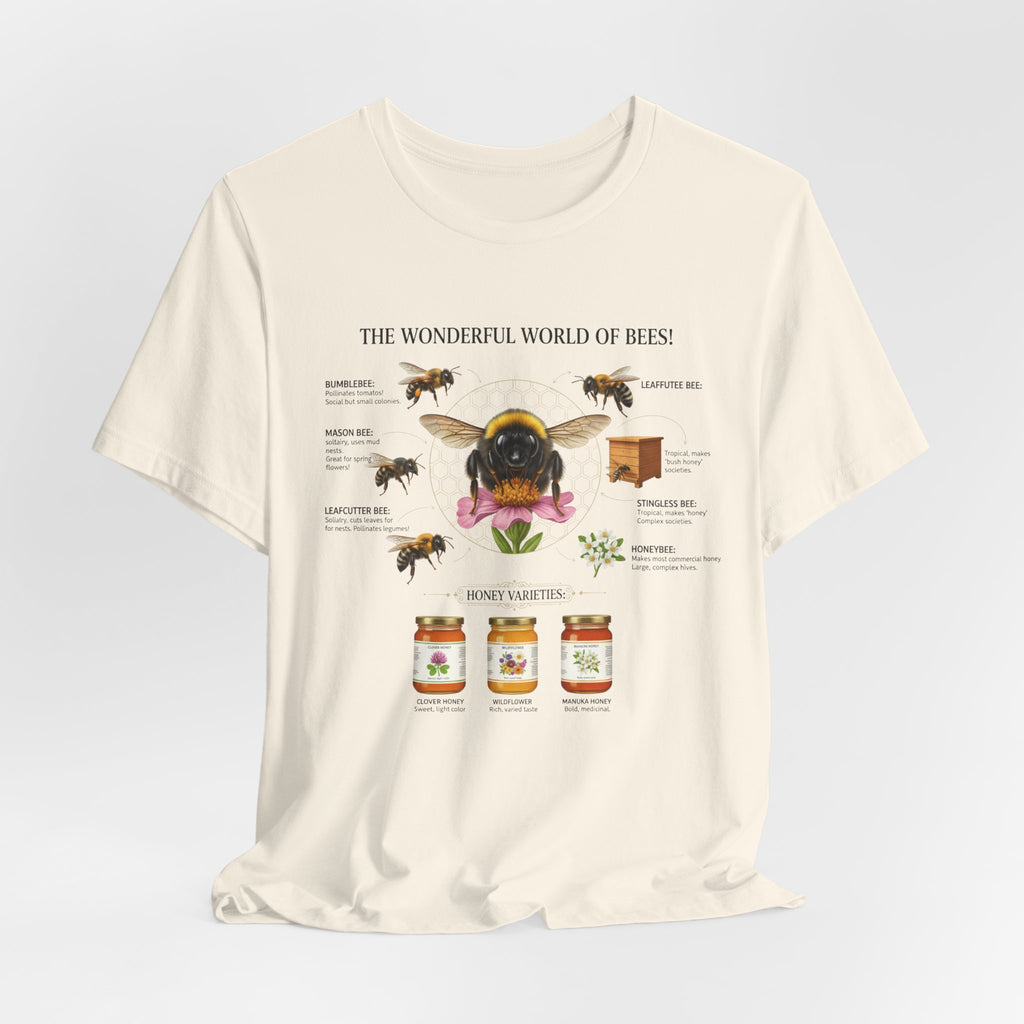 Bees T-Shirt | Bee Anatomy, Honey Jars, Pollinator Diagram